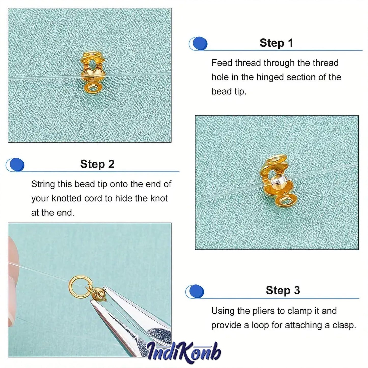 The useful craft activity set, useful in gift making and DIY jewellery making with 100 pcs detail of gold 8mm jewellery making kit supports creative bead projects.