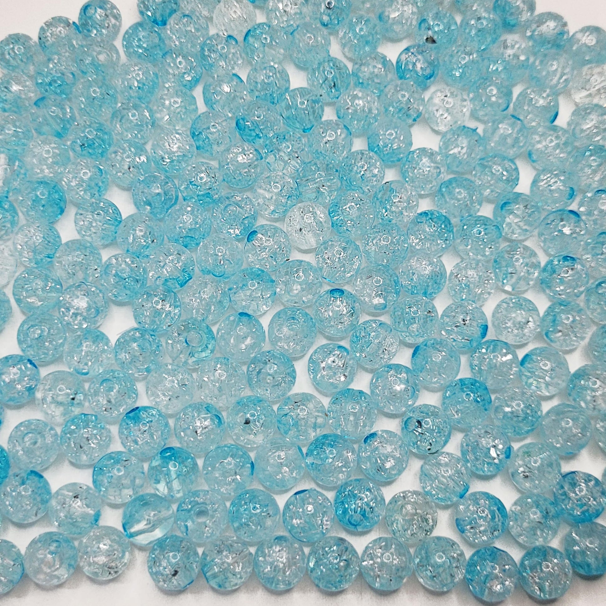 Sky Blue 8mm Crackle Dual Shade Craft Supplies for Bracelet and. Main product image showing the bracelet design and overall finish.