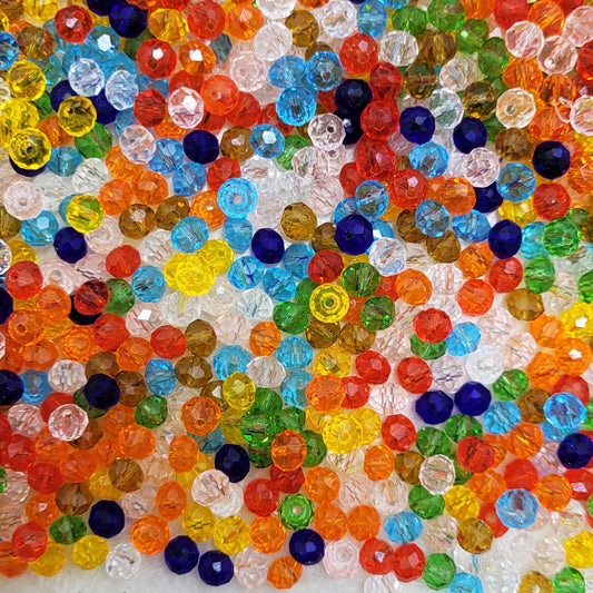 For a cleaner finish in bracelet making, necklace making and DIY jewellery projects, multicolour and transparent 6mm and 90 grams beads are a useful choice.