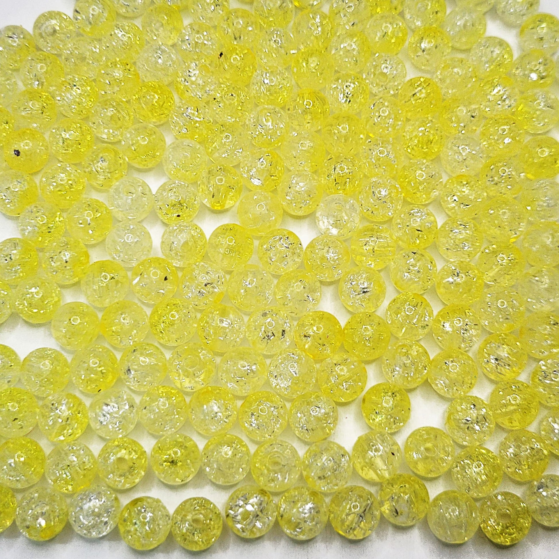 Yellow 8mm Crackle Dual Shade Craft Supplies for Bracelet and. Main product image showing the bracelet design and overall finish.