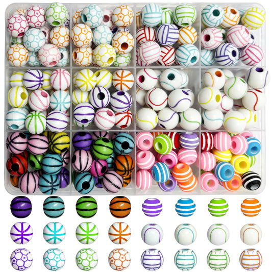 Multicolor Sports Ball Beads Kit, Colorful Acrylic Multicolour 2 product image