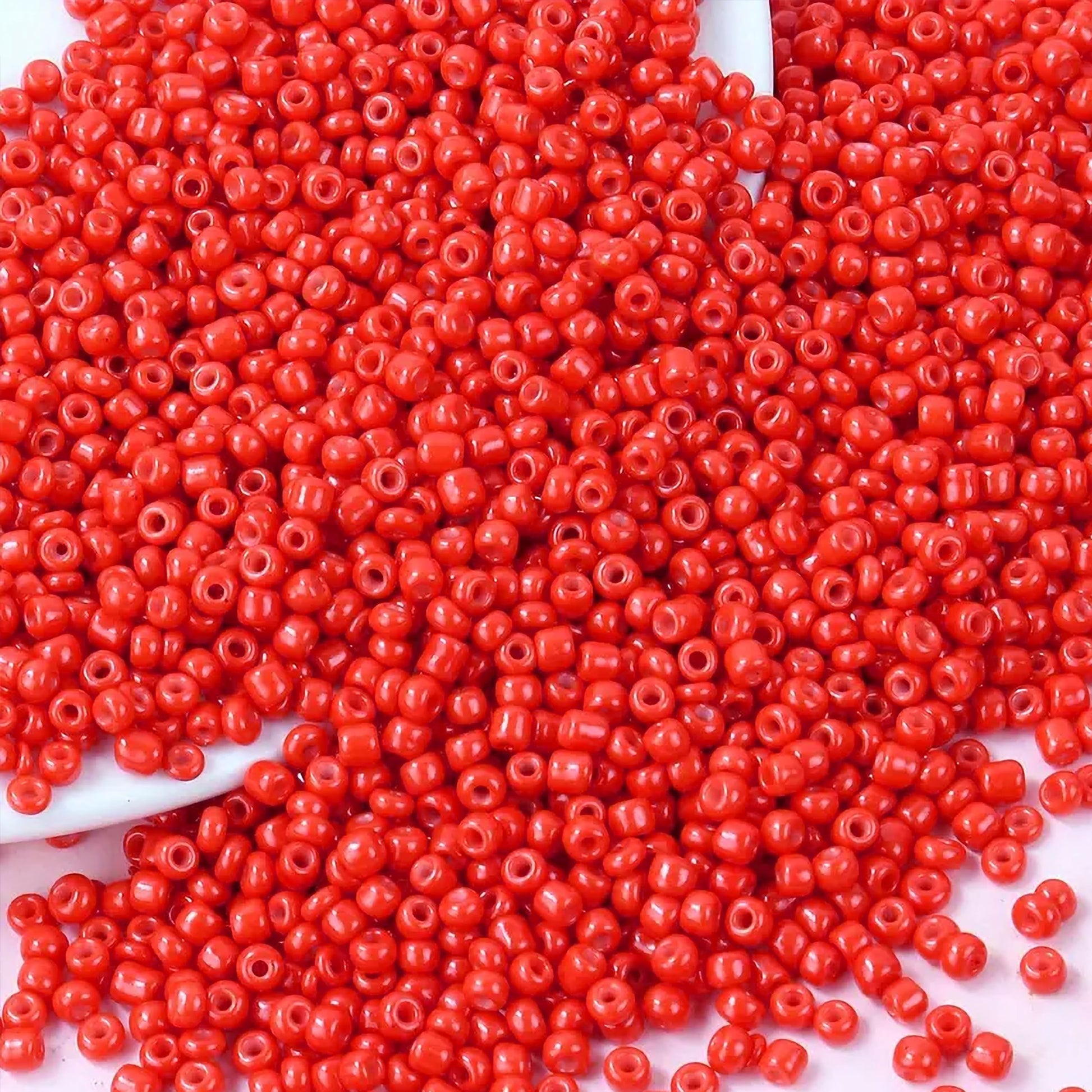 Red 3mm and 3 mm beads help add a clean decorative look to bracelet making, necklace making and DIY jewellery projects.