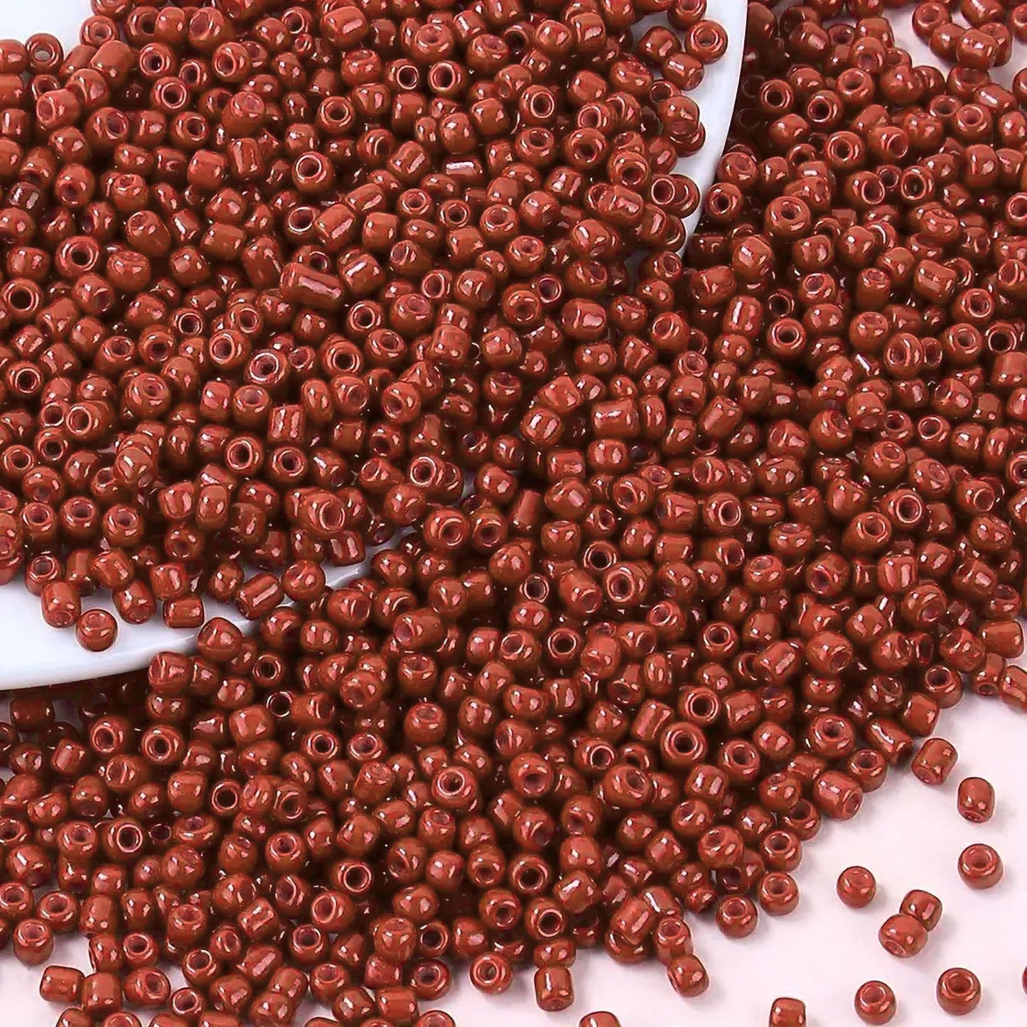 Brown 2mm and 02mm beads keep bracelet making, necklace making and DIY jewellery projects visually clean while adding clean decorative look.