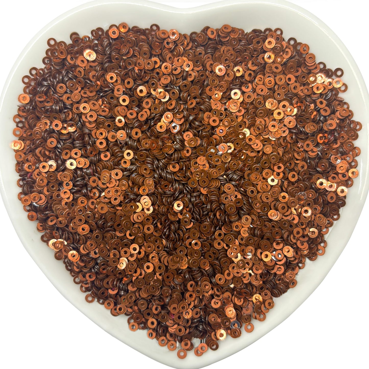 Embroidery Sequins, 2mm Flat Round Sitara, Shimmering Chumki BROWN product image
