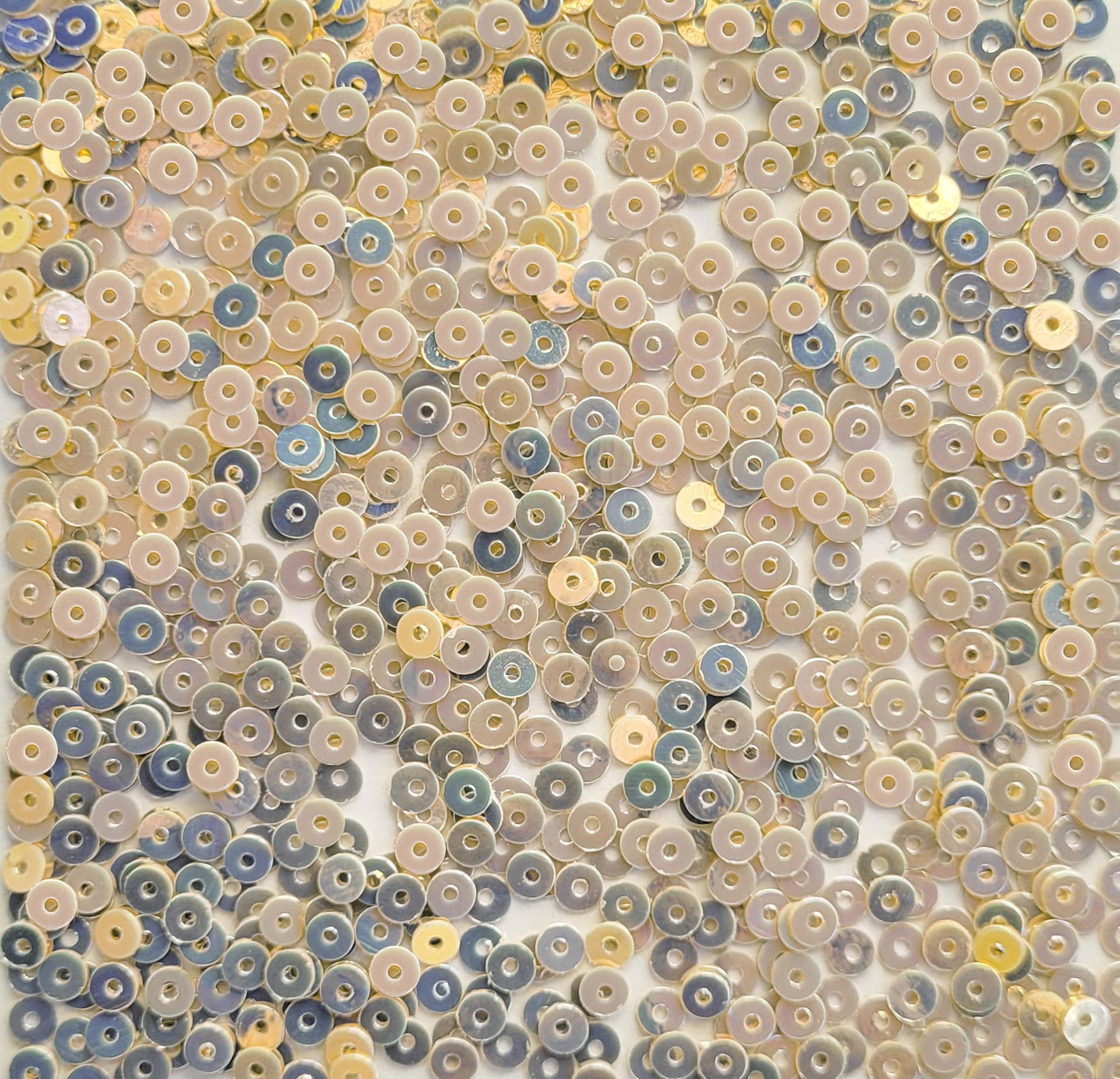 Lemon Green Shiny Round Sequins. Main product image showing the full assortment for jewelry making and craft work.
