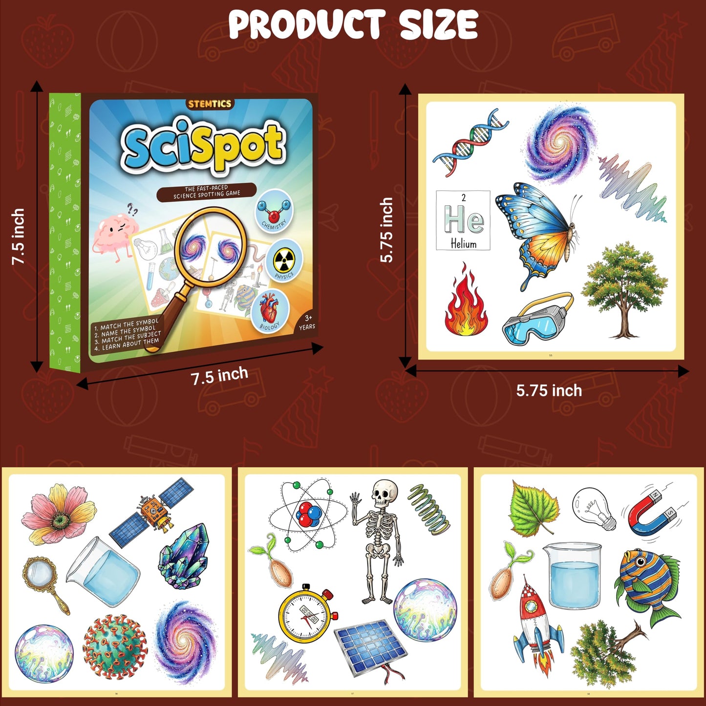 Multicolor Scispot Flash Cards for Kids Paper. Packaging and contents image showing the full item set.
