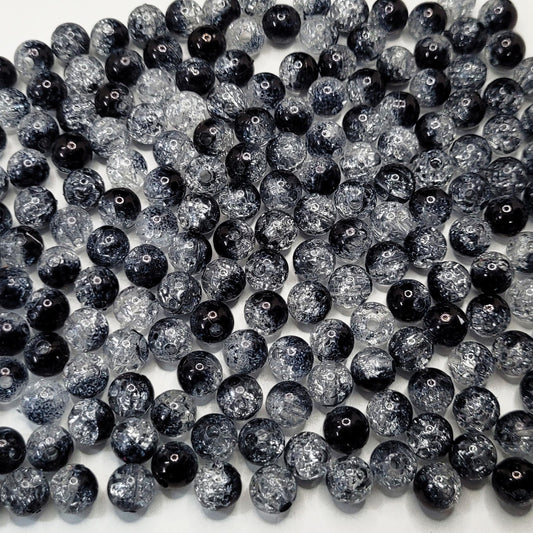 Black 8mm Crackle Dual Shade Craft Supplies for Bracelet and. Main product image showing the bracelet design and overall finish.