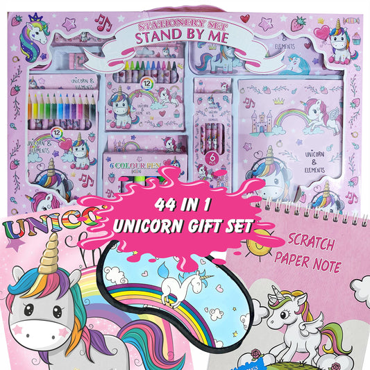 Kids art activities, DIY craft projects and school projects can look sharper with 44 pc unicorn art and craft kit.