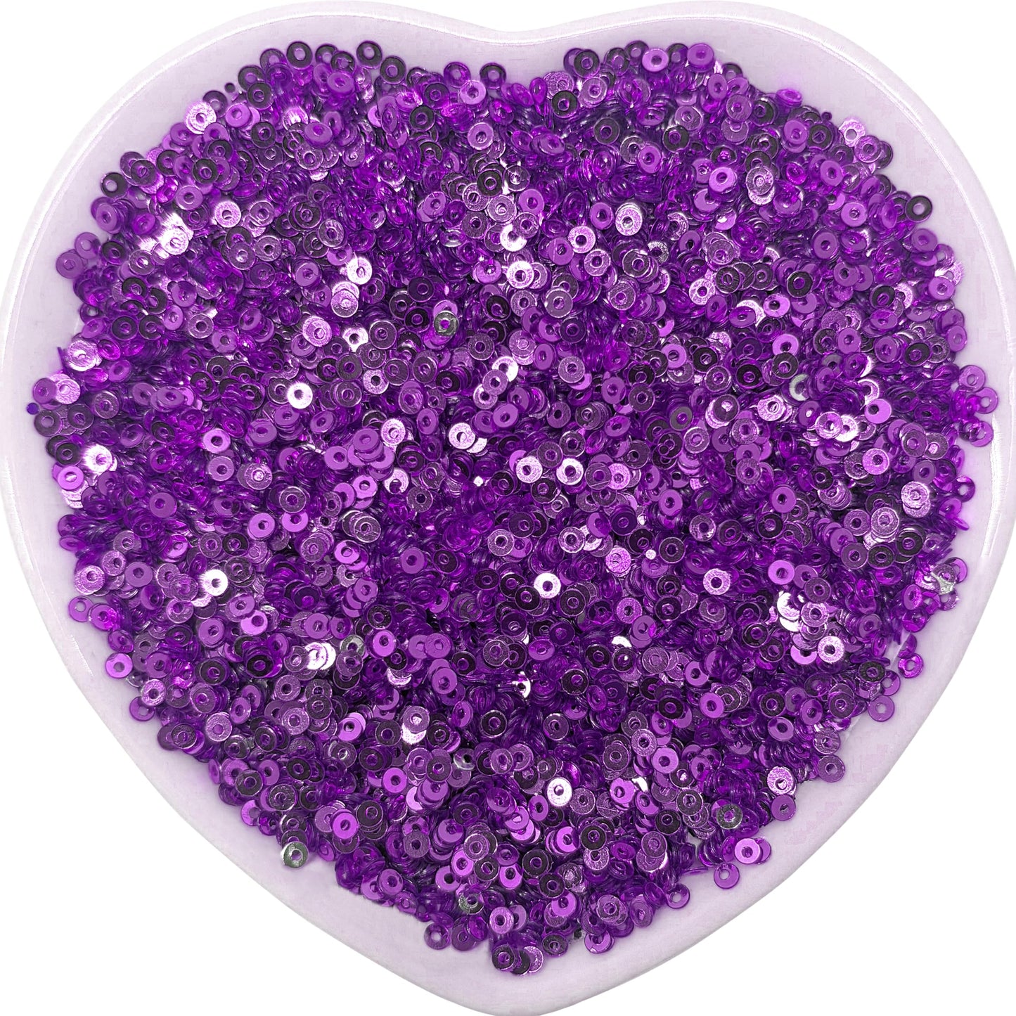 Embroidery Sequins, 2mm Flat Round Sitara, Shimmering Chumki PURPLE product image