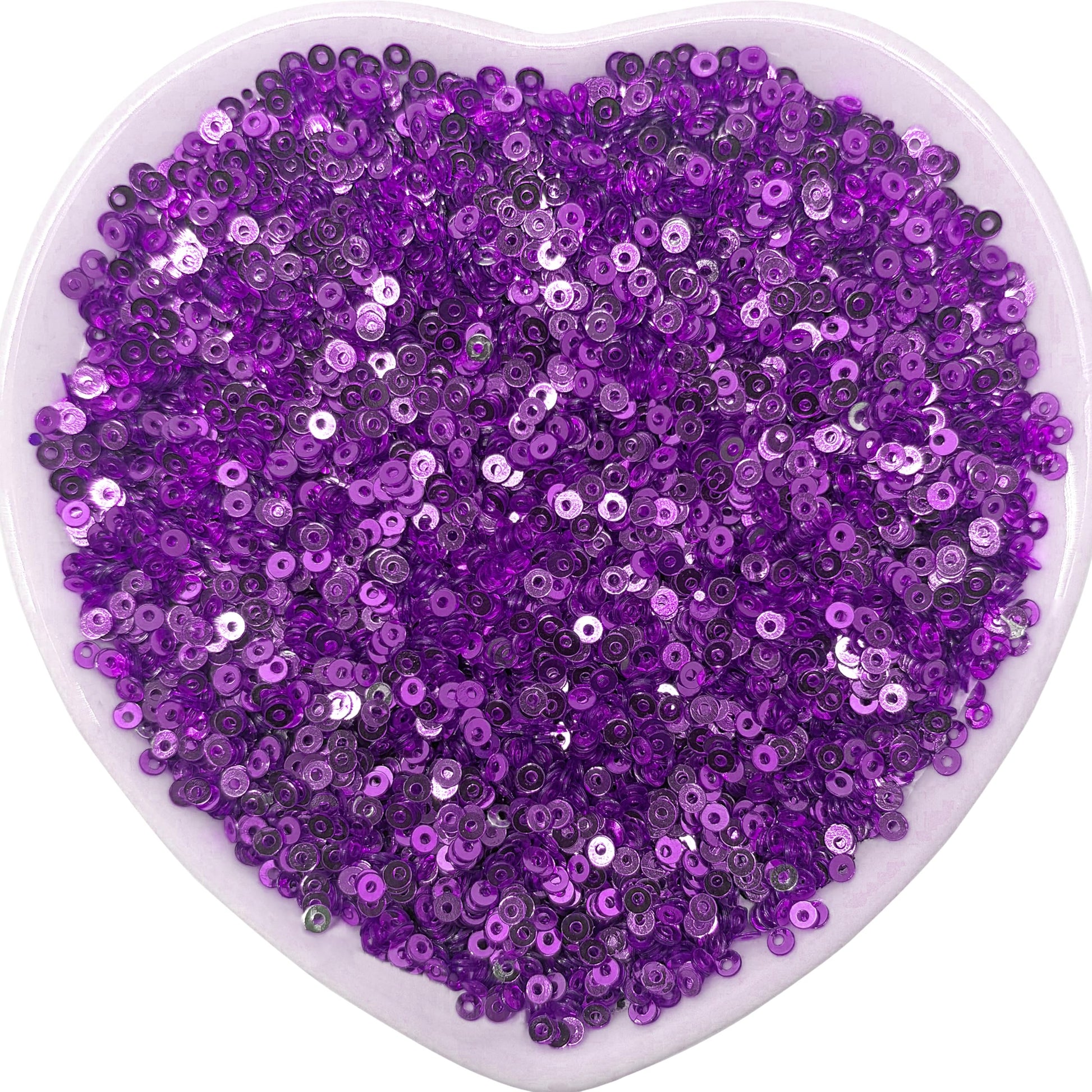 Embroidery Sequins, 2mm Flat Round Sitara, Shimmering Chumki PURPLE product image
