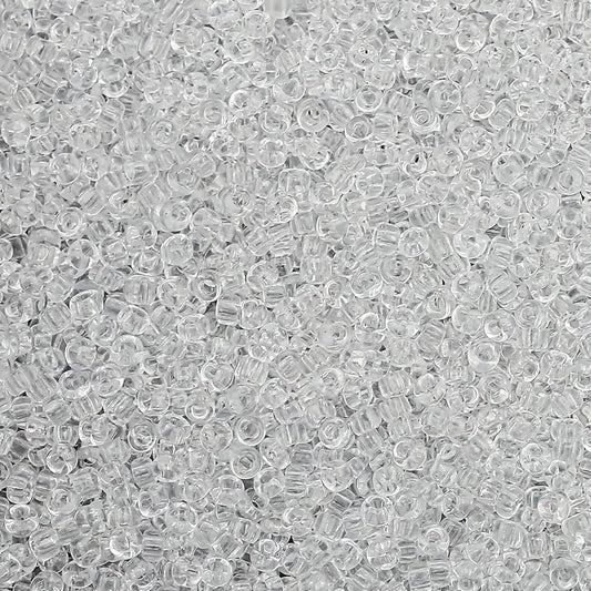 White and transparent 2mm beads add useful detail to bracelet making, necklace making and DIY jewellery projects.