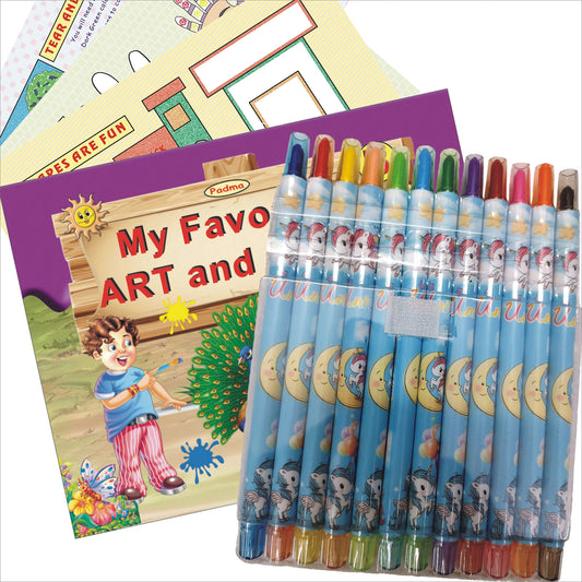 Multicolour art and craft kit is a clean finishing element for kids art activities, DIY craft projects and school projects.