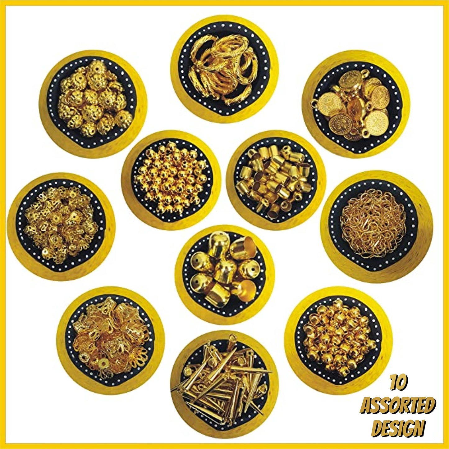 Use gold metal jewellery making kit for creative bead projects when the design needs a useful craft activity set, useful in gift making and DIY jewellery making.