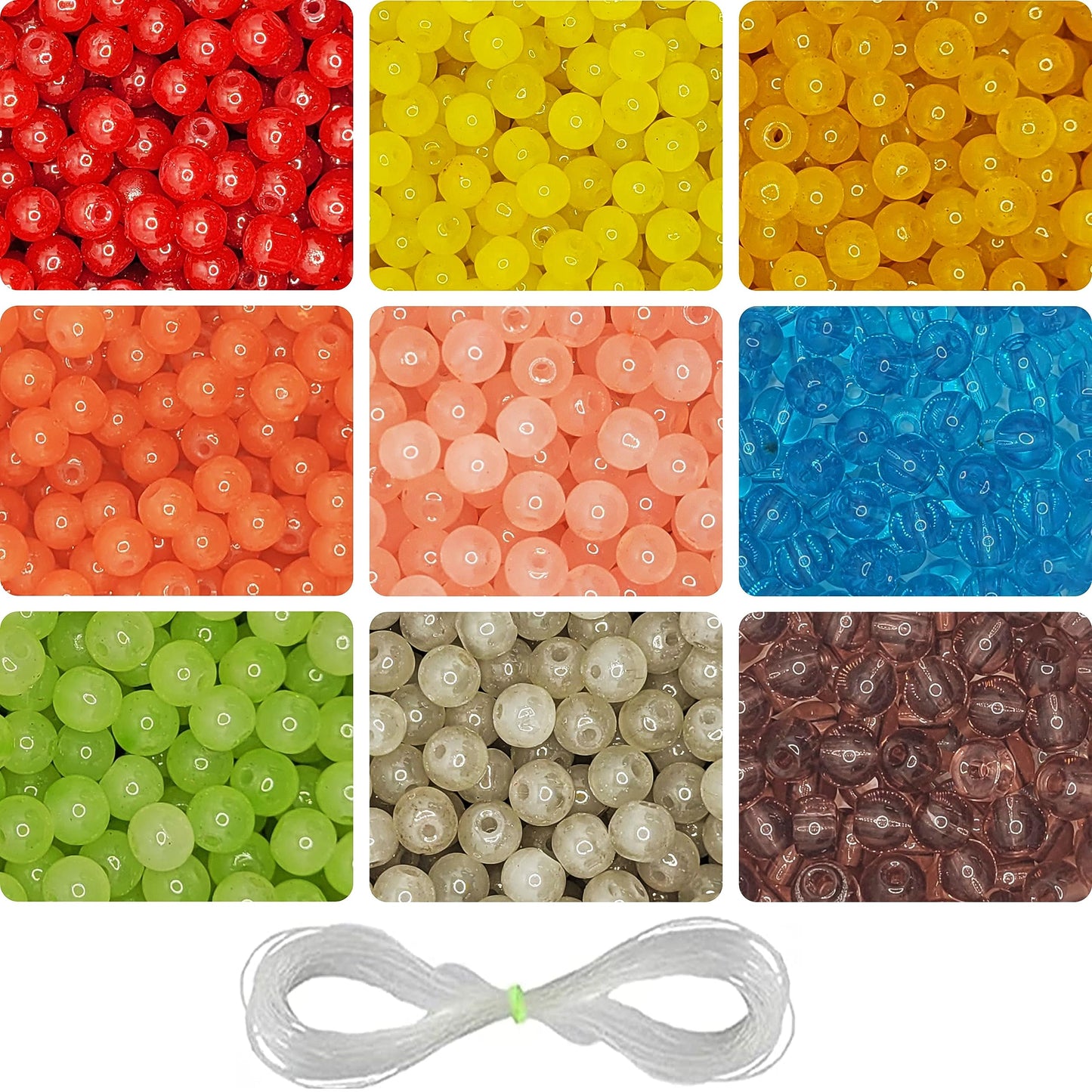 Multicolour and pearl 6mm and 6 mm beads work naturally in bracelet making, necklace making and DIY jewellery projects and help keep the design neat.