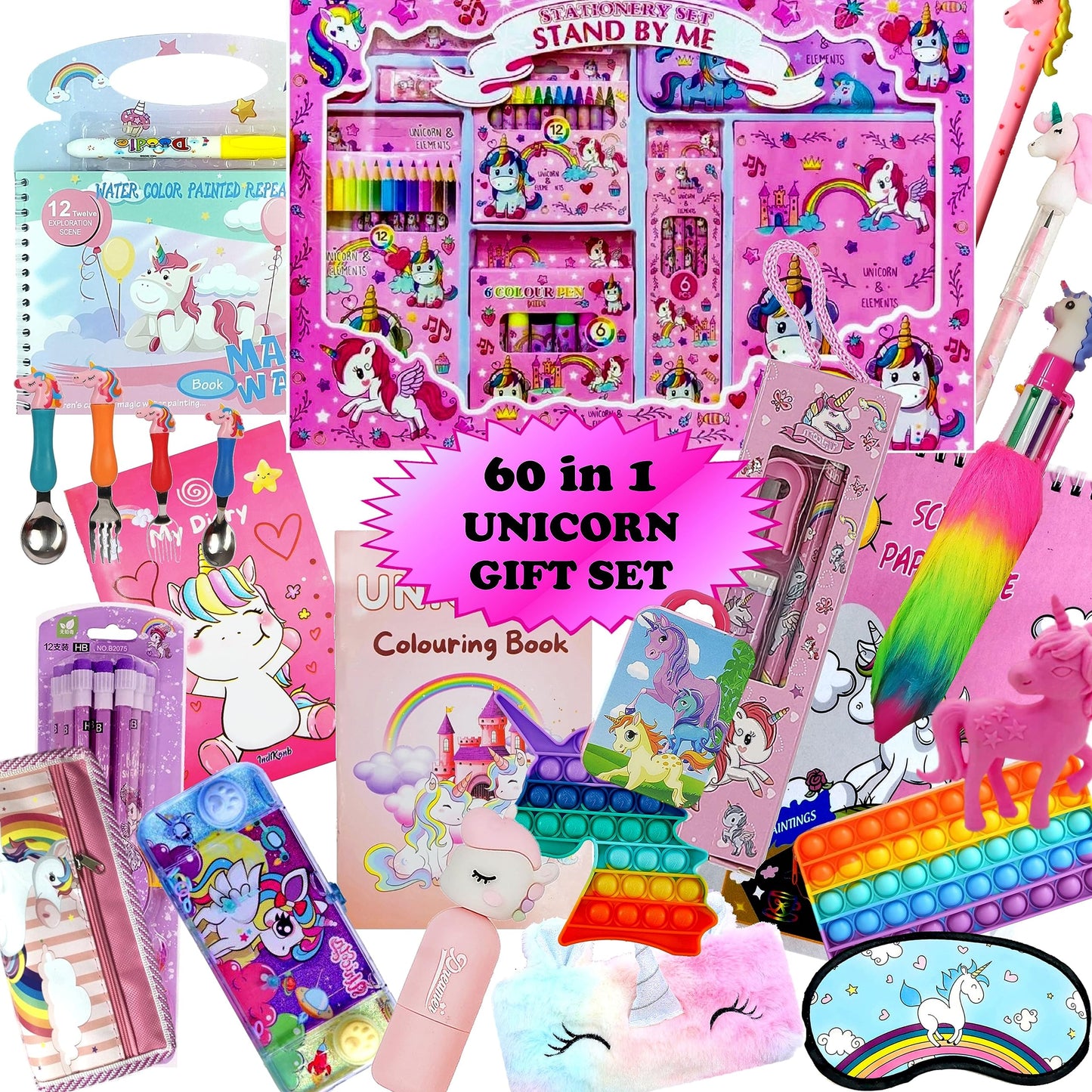 Multicolour 60 pcs art and craft kit makes kids art activities, DIY craft projects and school projects look more complete.