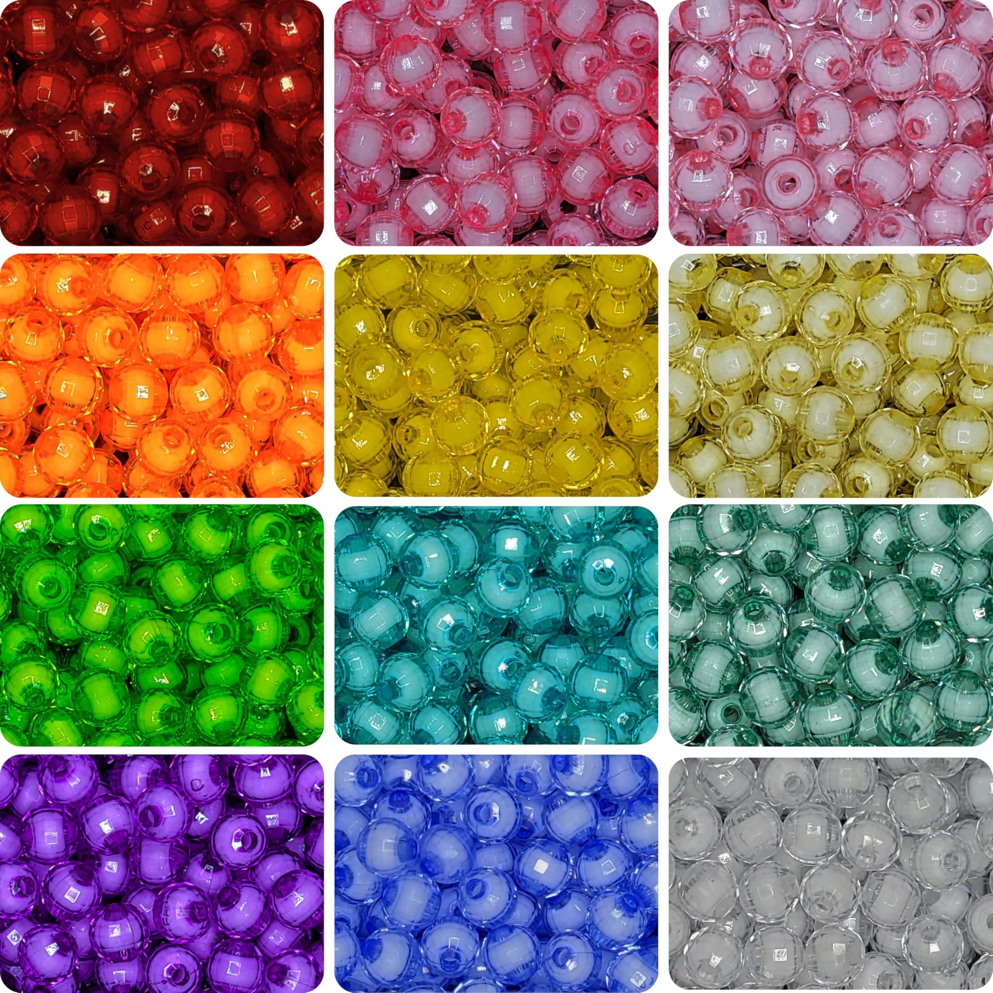 When bracelet making, necklace making and DIY jewellery projects needs a clean decorative look with multicolour detail, multicolour and pearl 8mm beads work well.