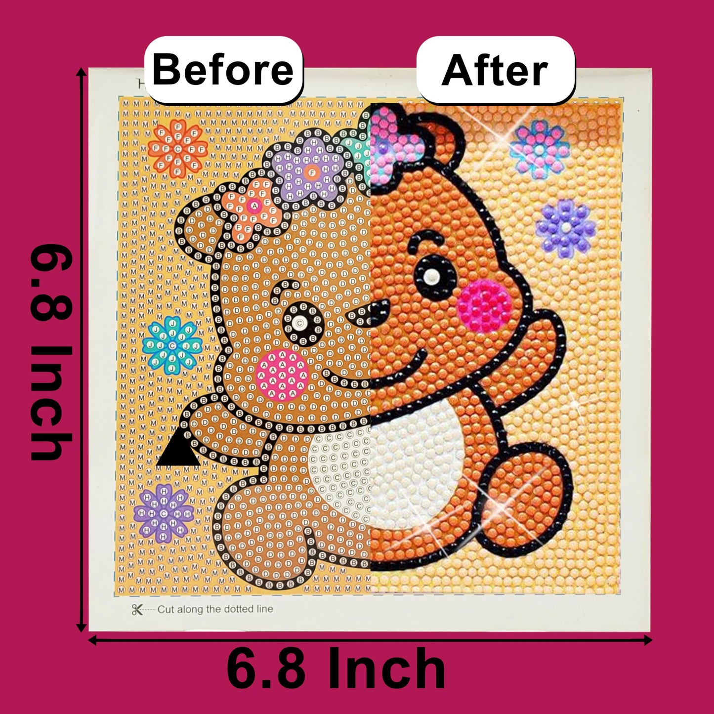 2 pcs crystal diamond painting kit offers an organised diamond art process, useful in kids art activities and 5D diamond painting for hobby painting sessions.