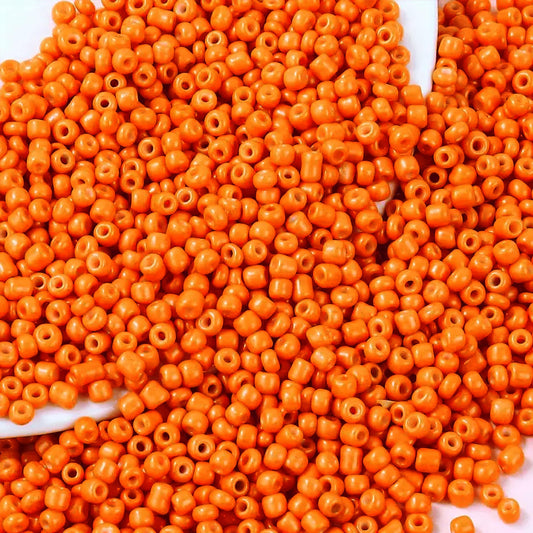 To add a clean decorative look, place orange 4mm and 4 mm beads into bracelet making, necklace making and DIY jewellery projects.