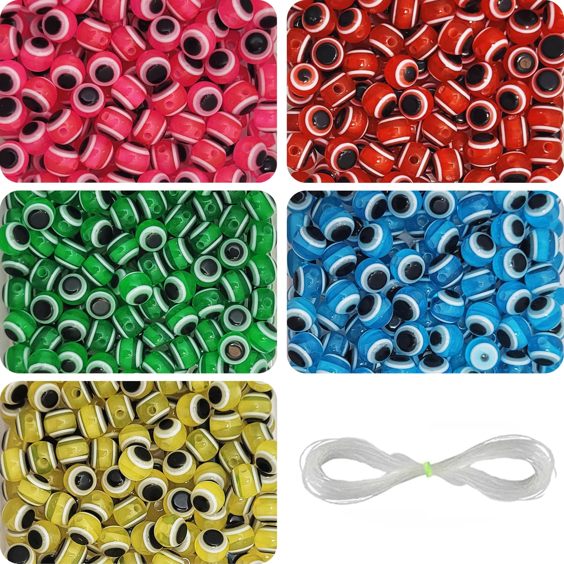 Multicoloured and multicolour s and 5mm beads add useful detail to bracelet making, necklace making and DIY jewellery projects.