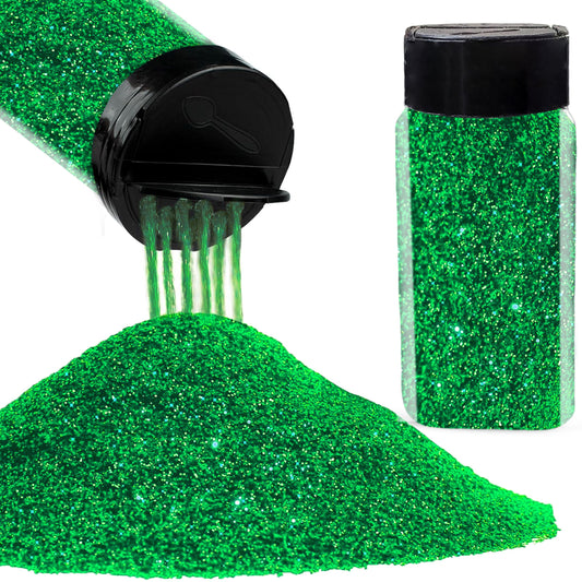 In resin art, card making and scrapbooking, dark green and multicolour 50g glitter powder adds depth and neat finishing.