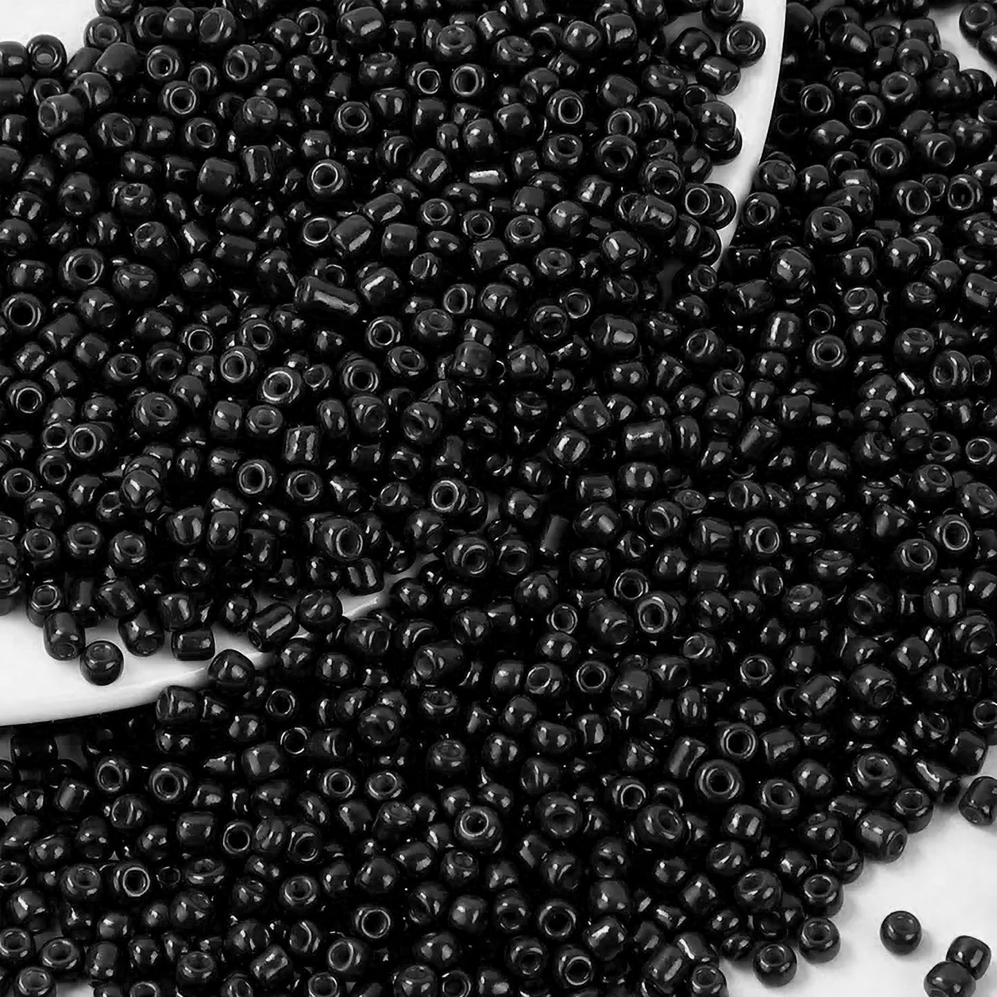 Black 4mm and 4 mm beads help shape a polished result for bracelet making, necklace making and DIY jewellery projects.