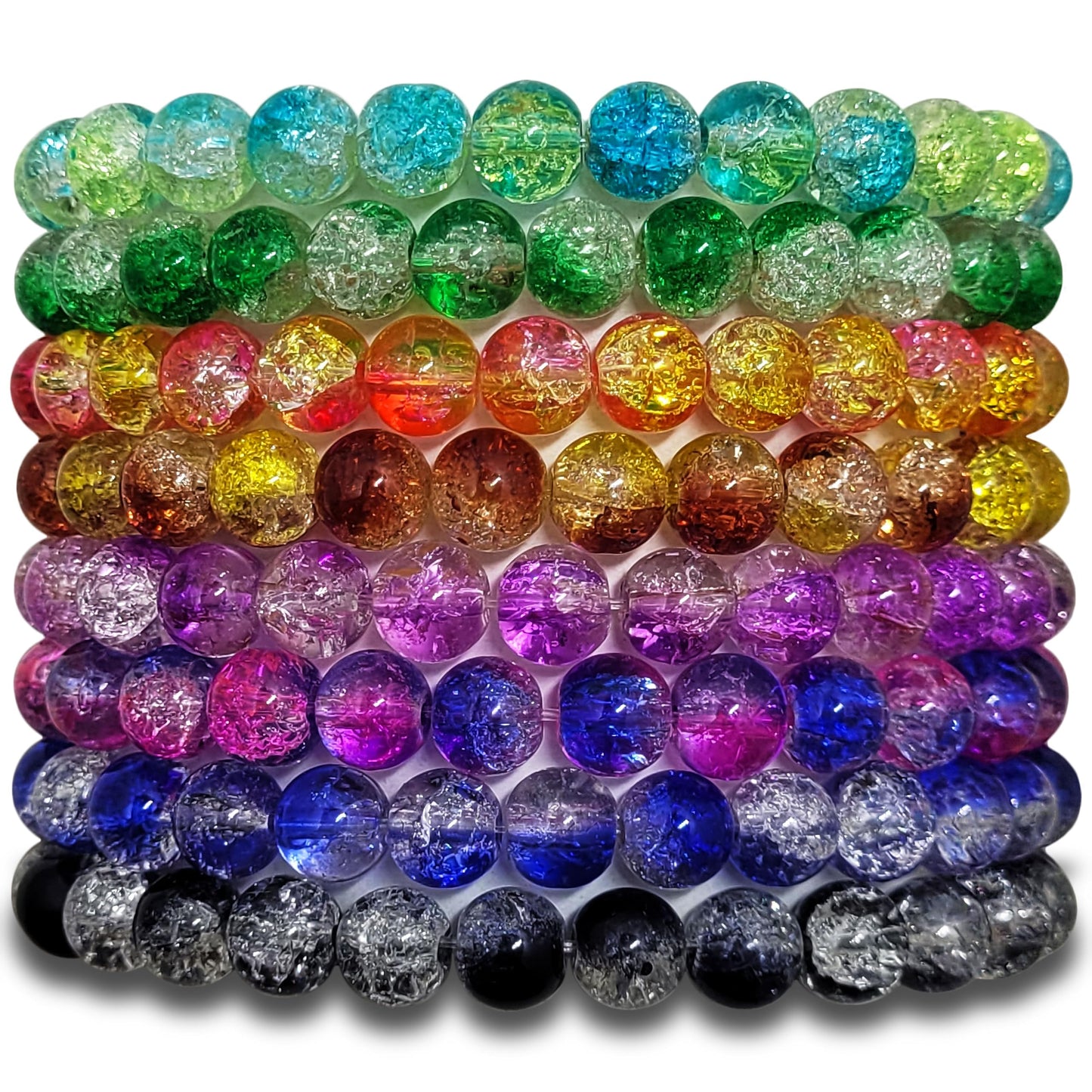 Multicolour glass and elastic bracelet helps add a stylish look with multicolour detail to everyday styling, party wear and gifting.