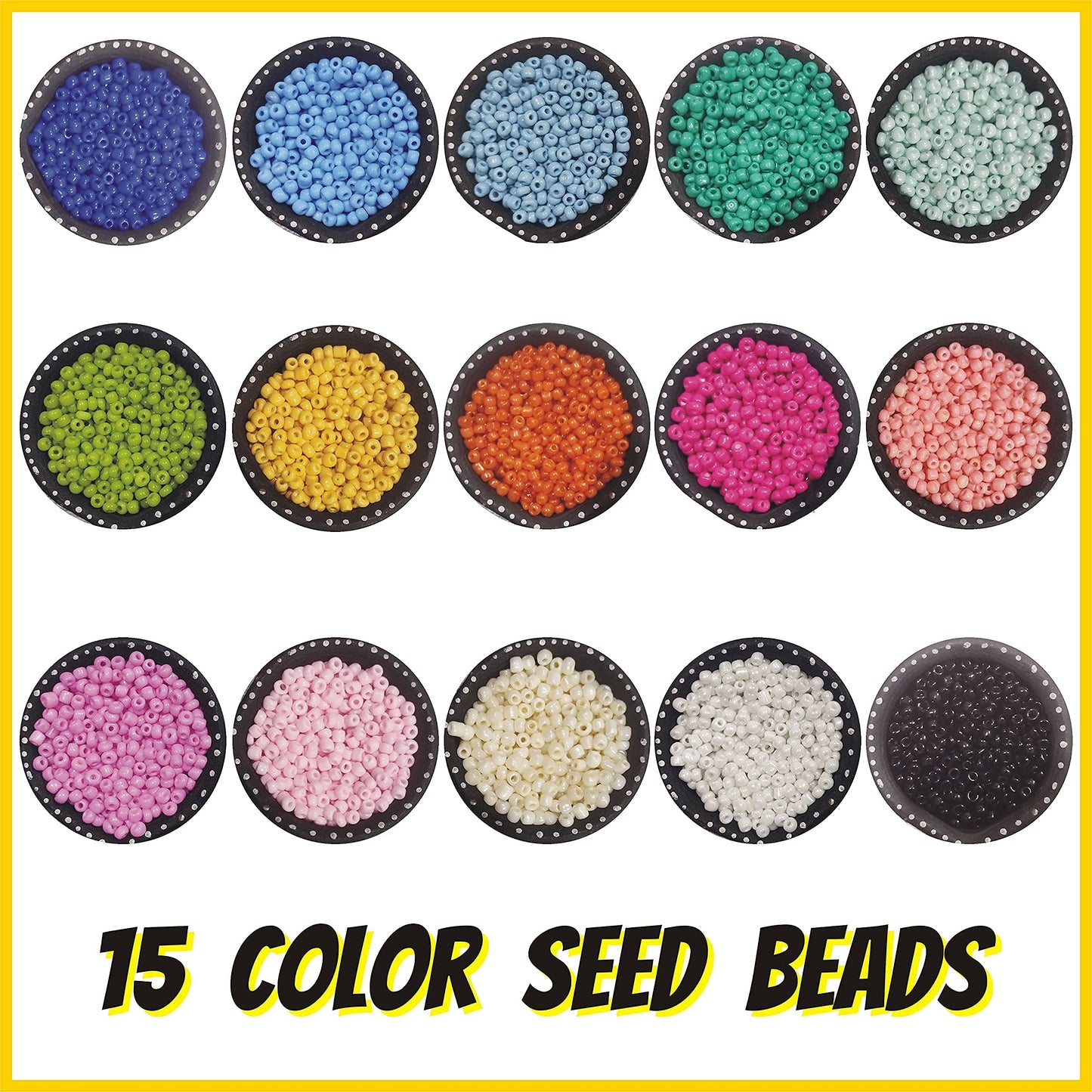 With multicolour and multicoloured 3 mm and 2 m beads, necklace making and DIY jewellery projects gets a handmade beadwork accent to handmade projects.