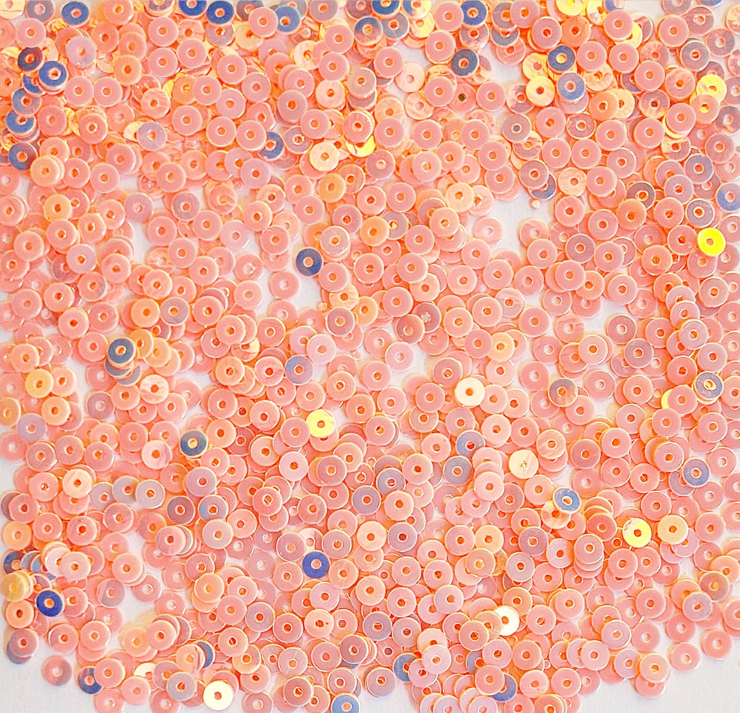 Rose Gold Shiny Sequins Round Shape. Main product image showing the full assortment for jewelry making and craft work.