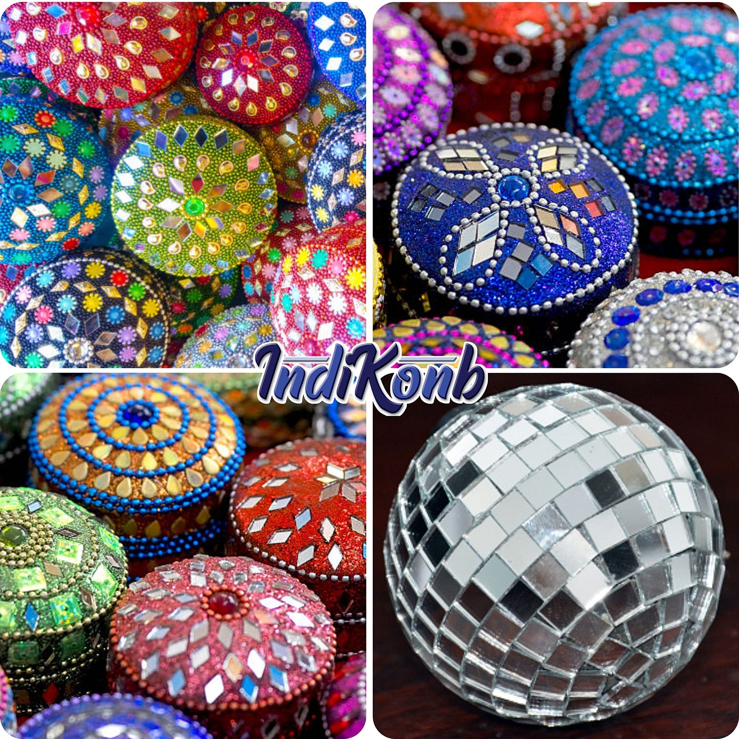 For neat results in mandala craft and mirror work, silver glass and mirror Lippan art glass pieces are a useful detail.