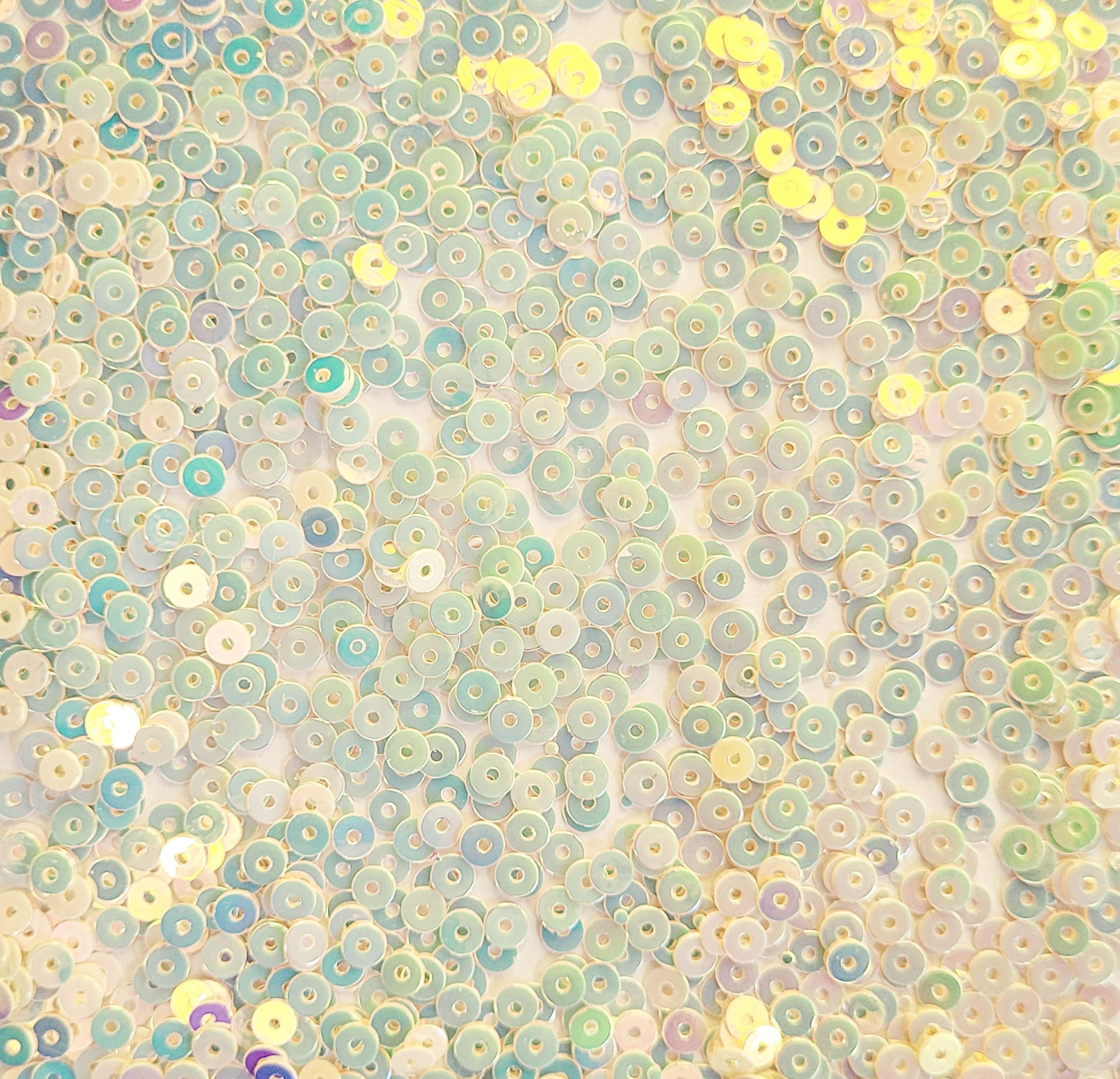 Olive Green Shiny Sequins Round Shape. Main product image showing the full assortment for jewelry making and craft work.