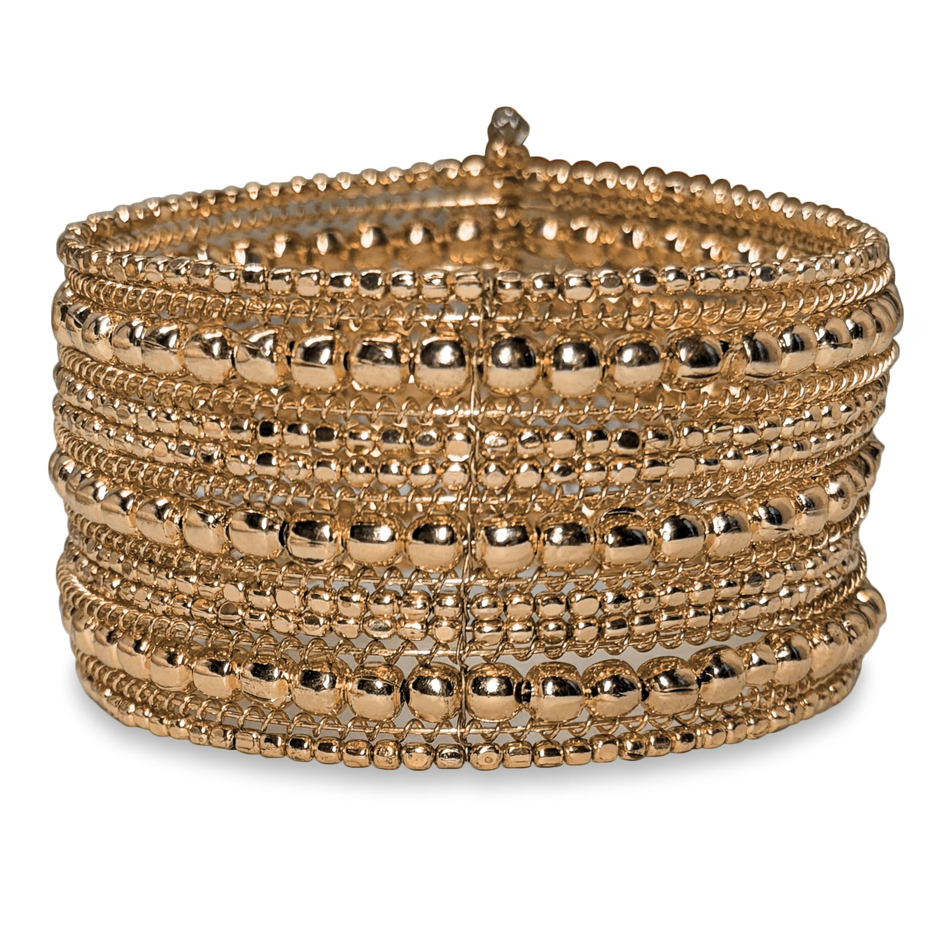 Rose Gold Plated Cuff Bracelet for Women, Chunky Kada Bangle product image
