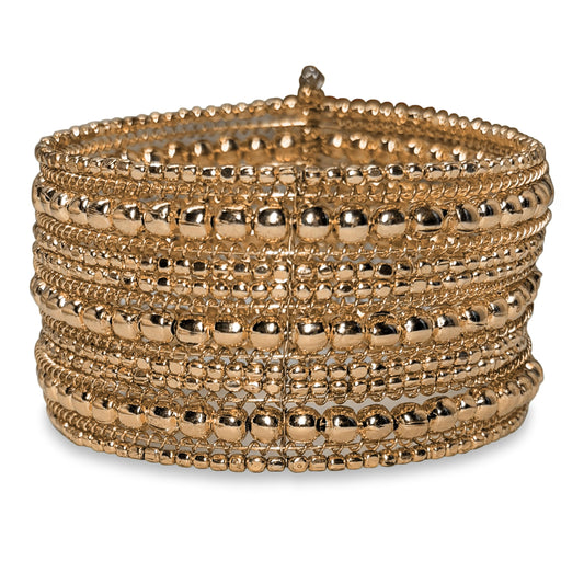 Rose Gold Plated Cuff Bracelet for Women, Chunky Kada Bangle product image