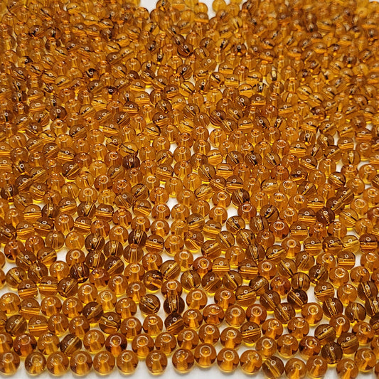 Bracelet making, necklace making and DIY jewellery projects benefits from gold and multicolour 4mm beads and clean decorative look.