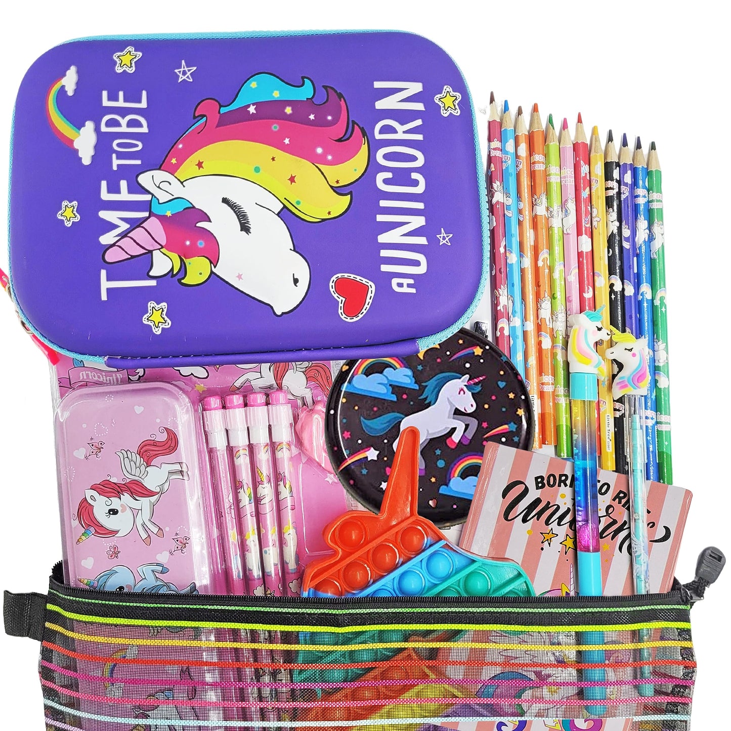 Kids art activities, DIY craft projects and school projects benefits from multicolour plastic art and craft kit and clean decorative look.