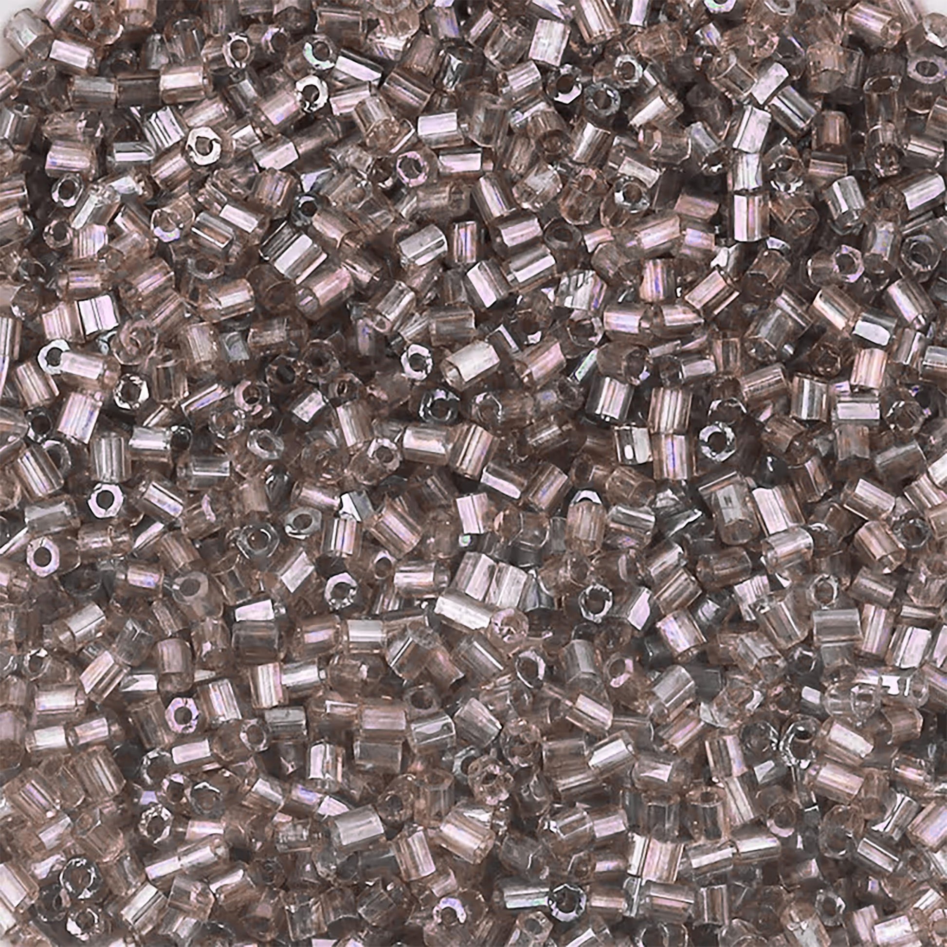 Rosy Brown Small Cut Cylinder Rainbow Tubes 2.5mm Glass. Main product image showing the full product layout.