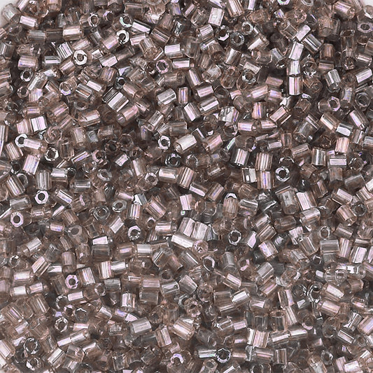 Rosy Brown Small Cut Cylinder Rainbow Tubes 2.5mm Glass. Main product image showing the full product layout.