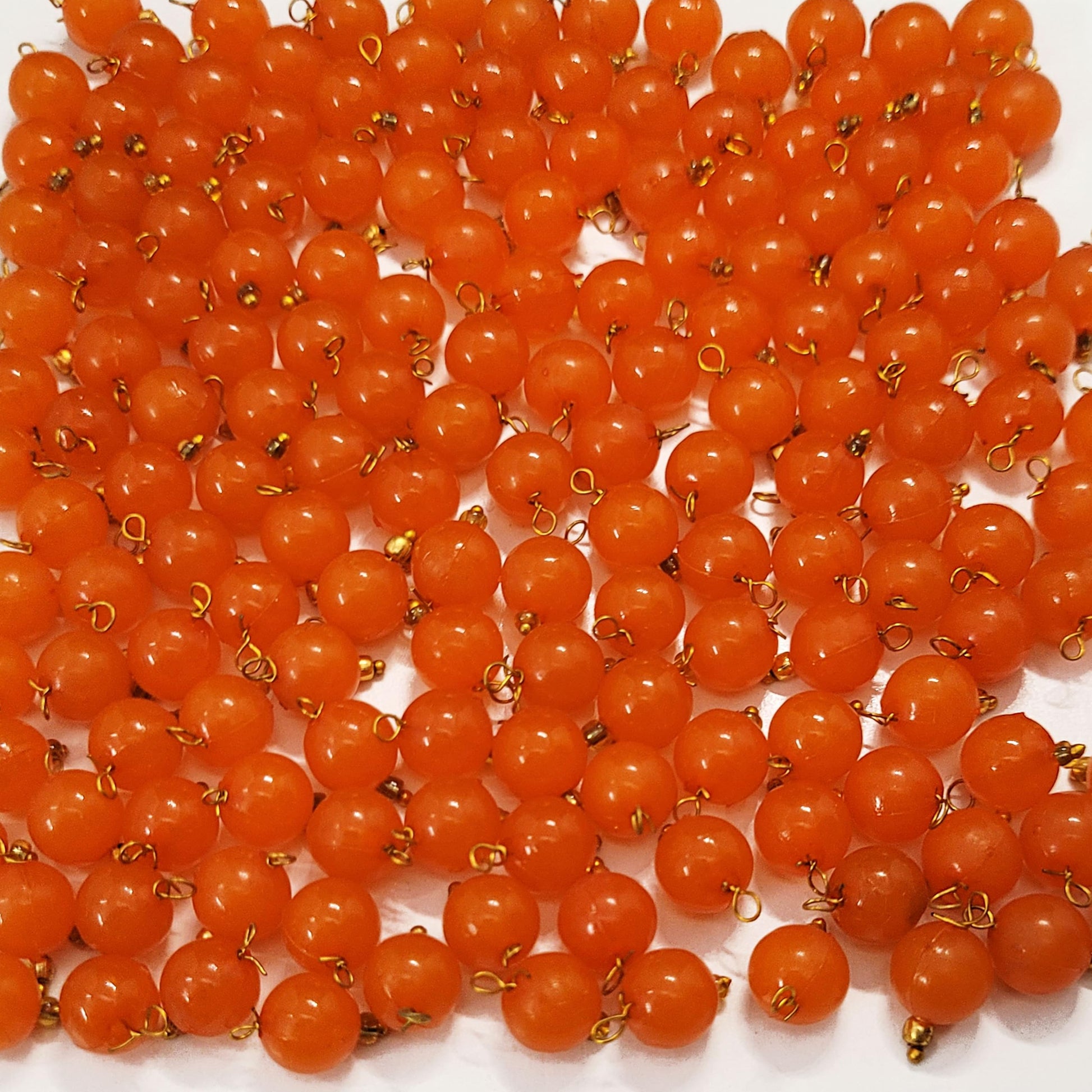 Use orange and multicolour 8mm beads for bracelet making, necklace making and DIY jewellery projects when the design needs a clean decorative look with orange detail.