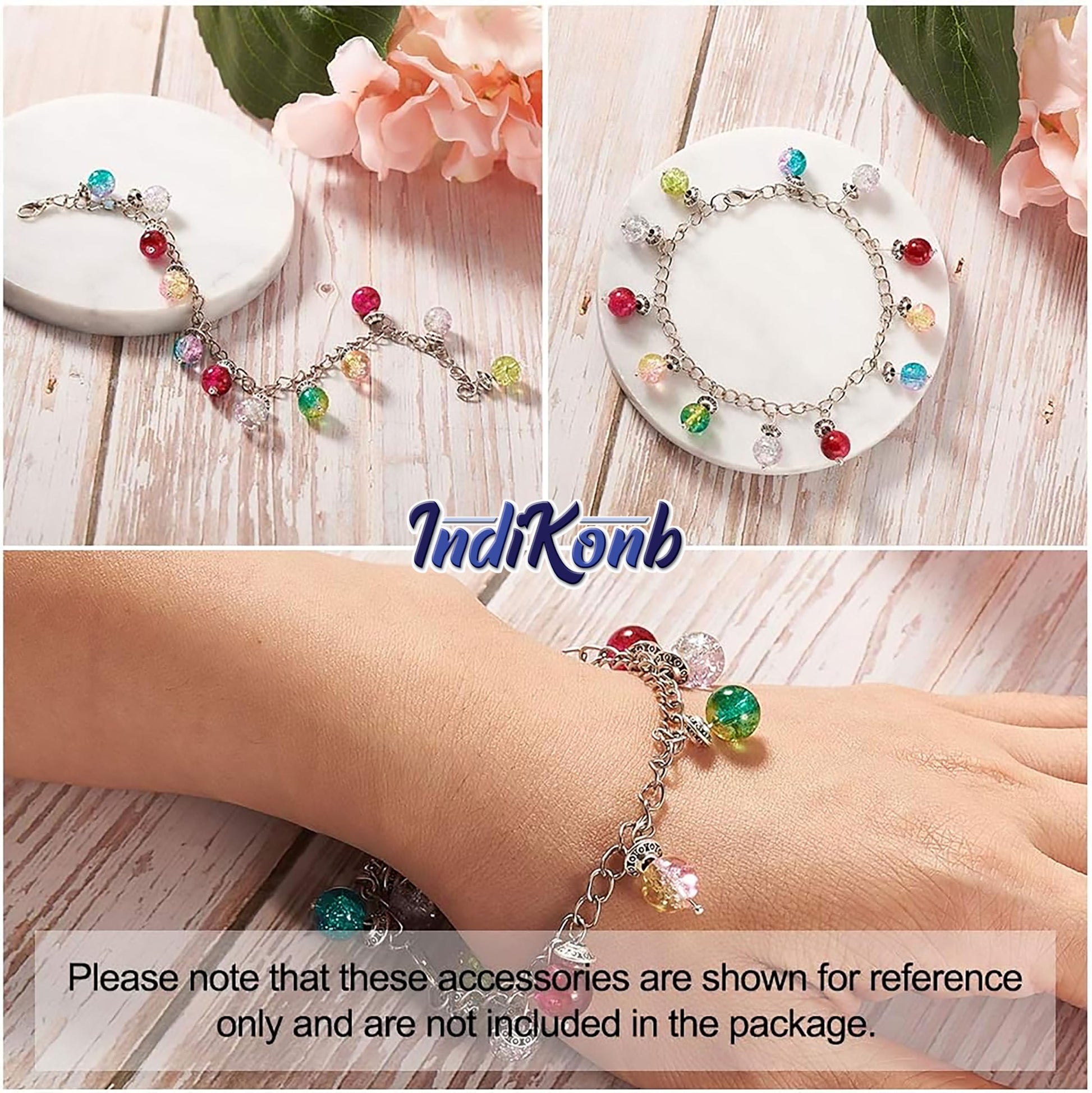 Neat craft texture, useful in handmade accessories and bracelet making makes multicolour plastic and acrylic beads stand out in beading craft.