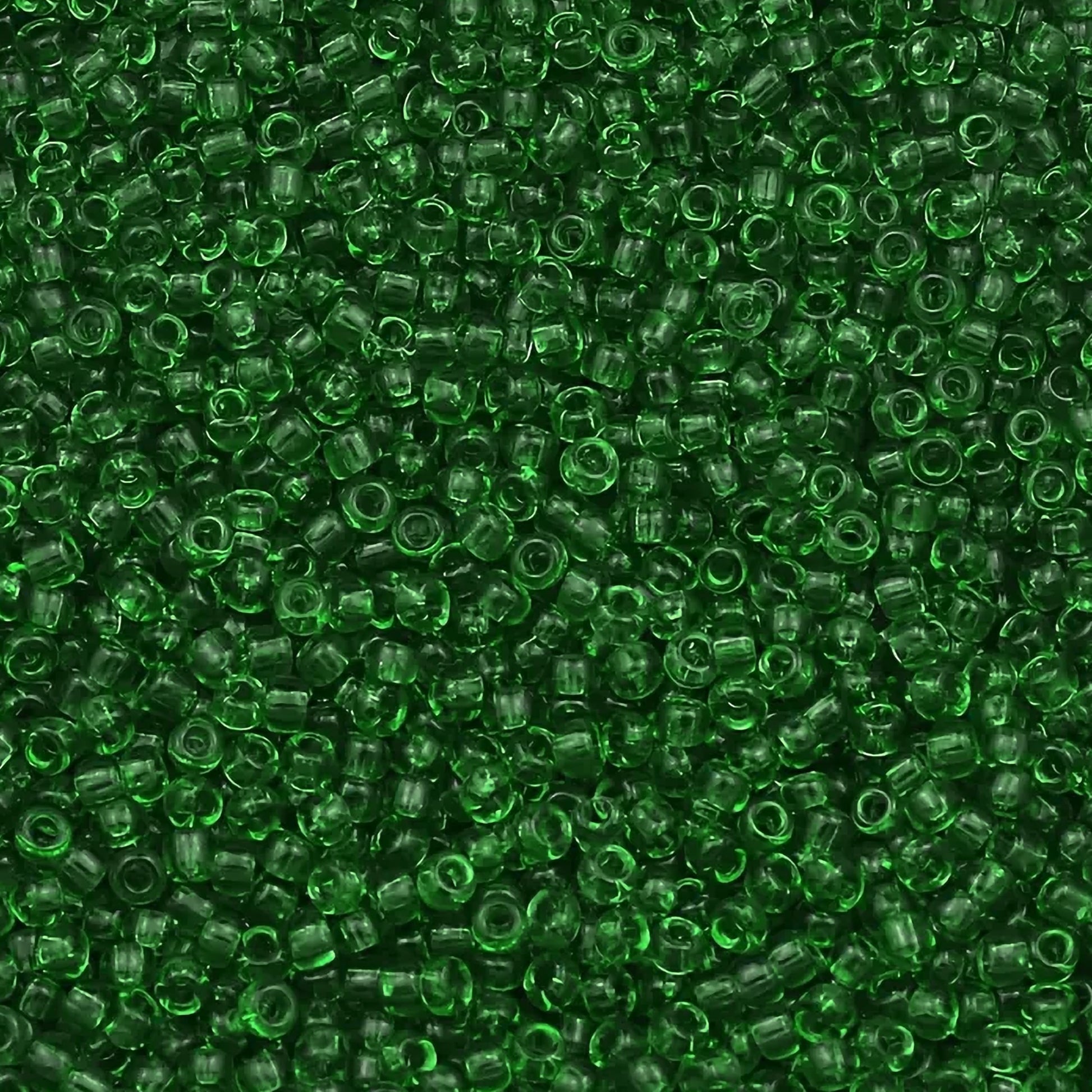 A clean decorative look makes dark green and transparent 2mm beads suitable for bracelet making, necklace making and DIY jewellery projects.