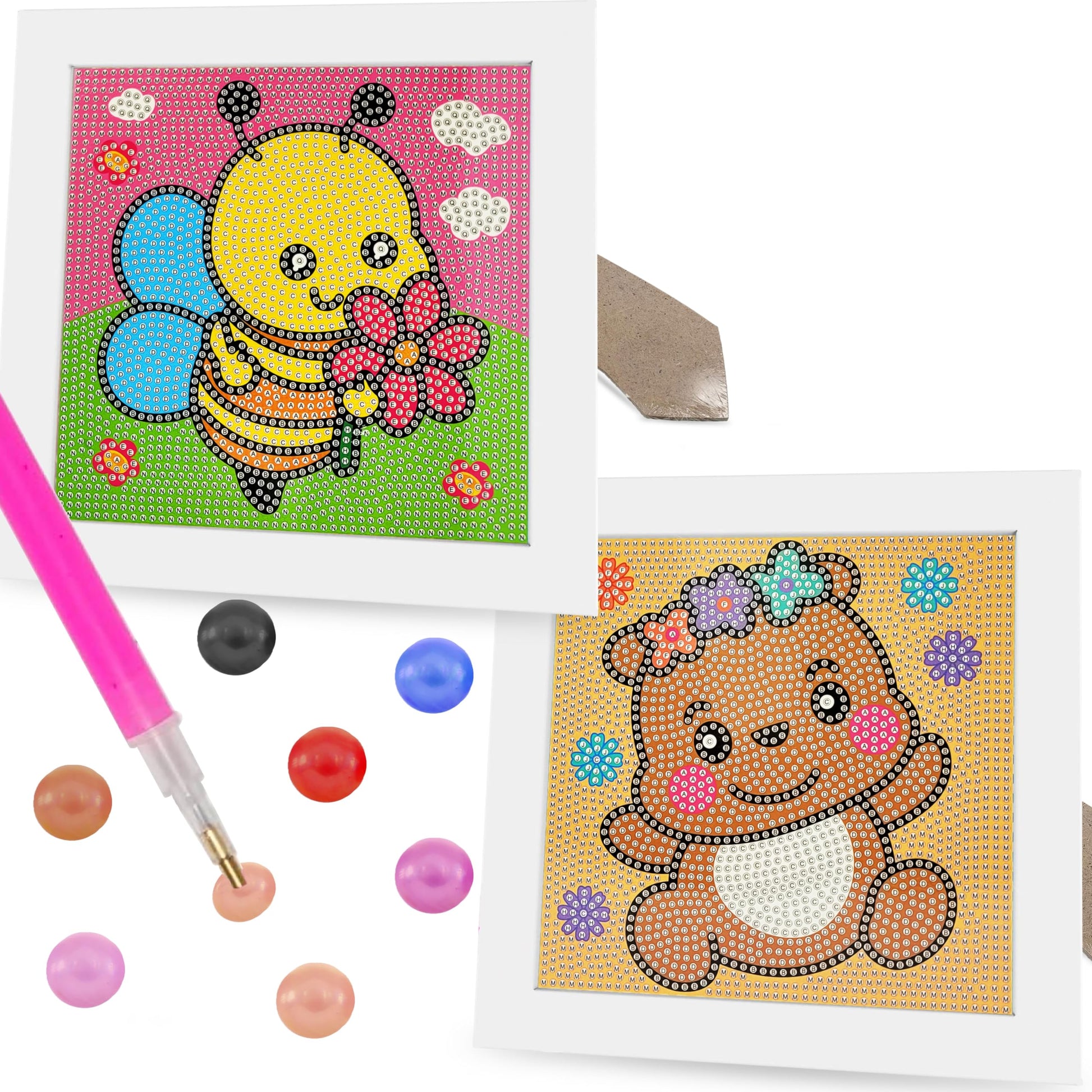 2 pcs crystal diamond painting kit works naturally in 5D diamond painting, canvas art and craft tray work and helps keep the design neat.