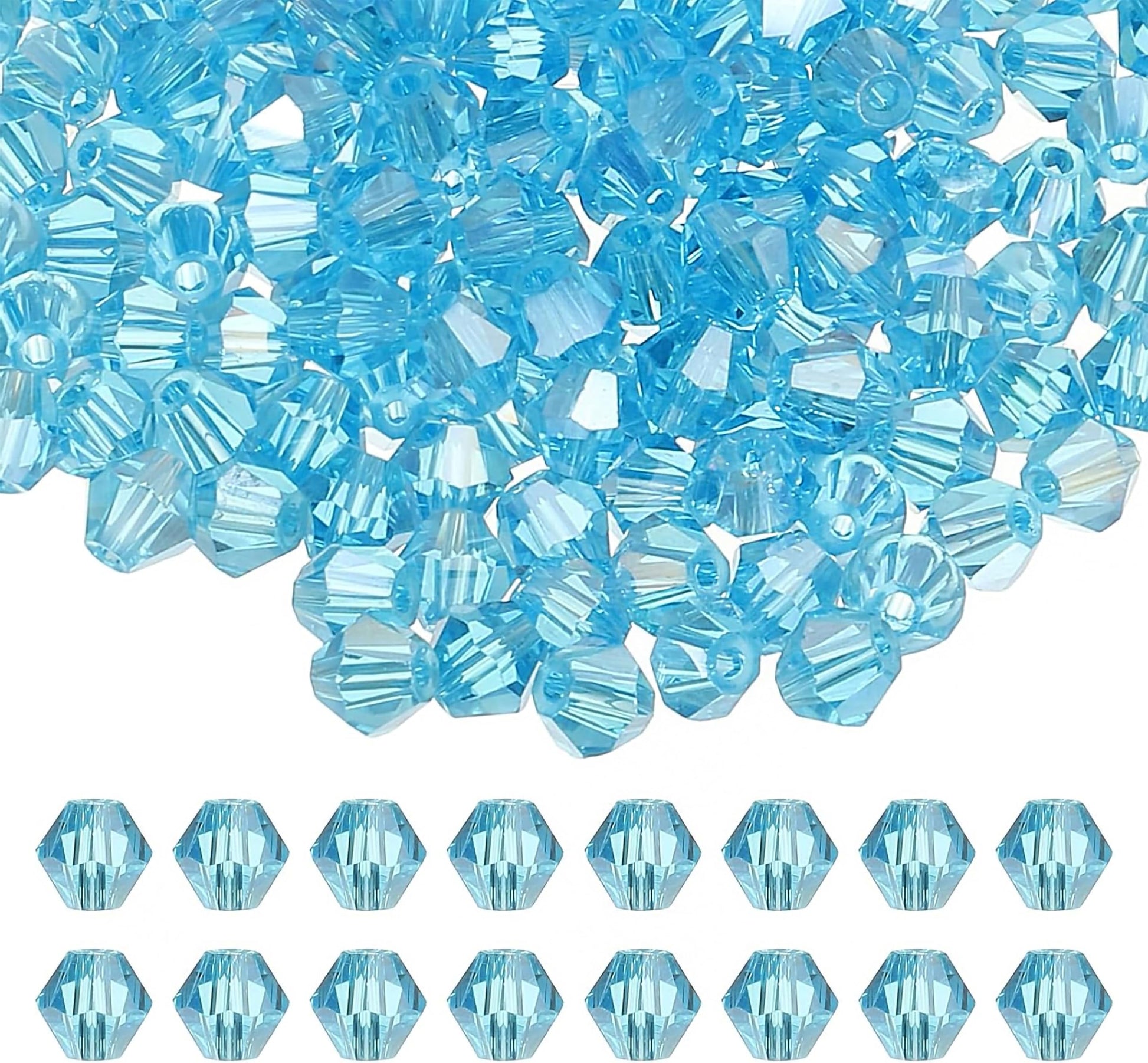 Sky Blue Multicolor Kundan Stones for Embroidery and Jewelry. Main product image showing the full assortment for jewelry making and craft work.