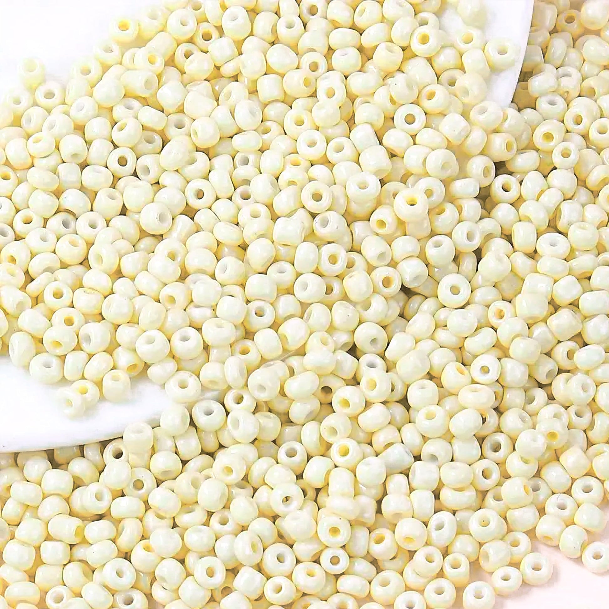 Off white 4mm and 4 mm beads give bracelet making, necklace making and DIY jewellery projects a neat visual lift.