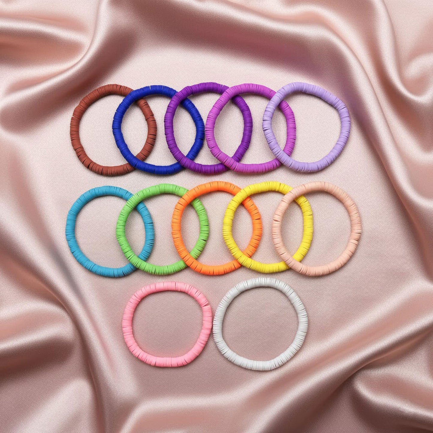 Preppy Heishi Surfer Bracelet Set for Teenage Girls Multicolour 12 Pcs image 3
