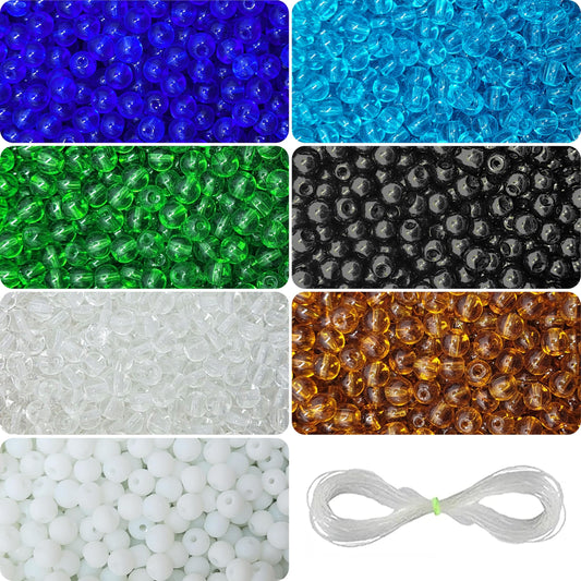 For neat results in bracelet making, necklace making and DIY jewellery projects, multicolour and transparent 4mm beads are a useful detail.