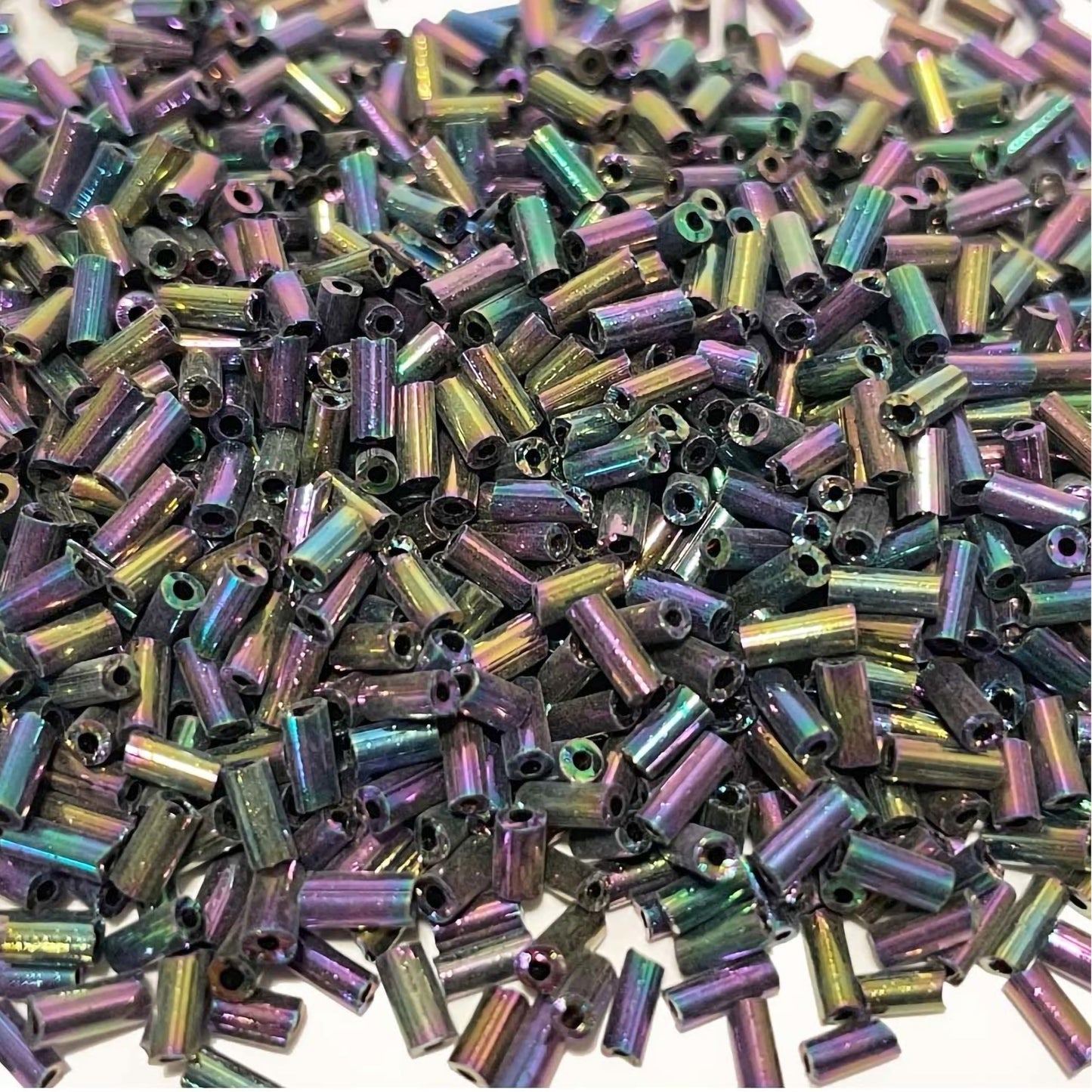 When DIY craft projects, creative hobby work and decorative handmade designs needs a, multicolour and rainbow 5mm bugle small cut cylinder rainbow tubes 5mm shiny works well.