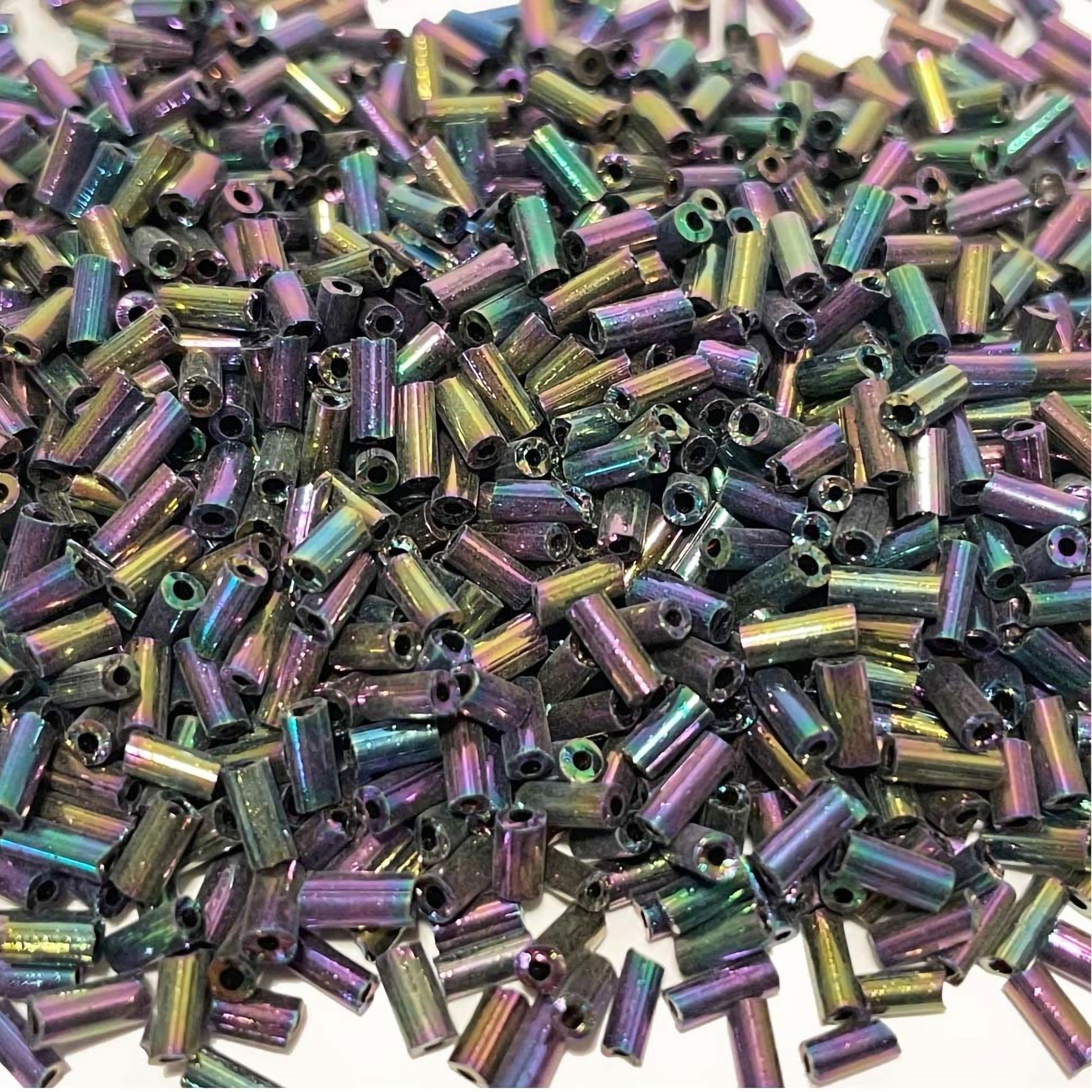 When DIY craft projects, creative hobby work and decorative handmade designs needs a, multicolour and rainbow 5mm bugle small cut cylinder rainbow tubes 5mm shiny works well.