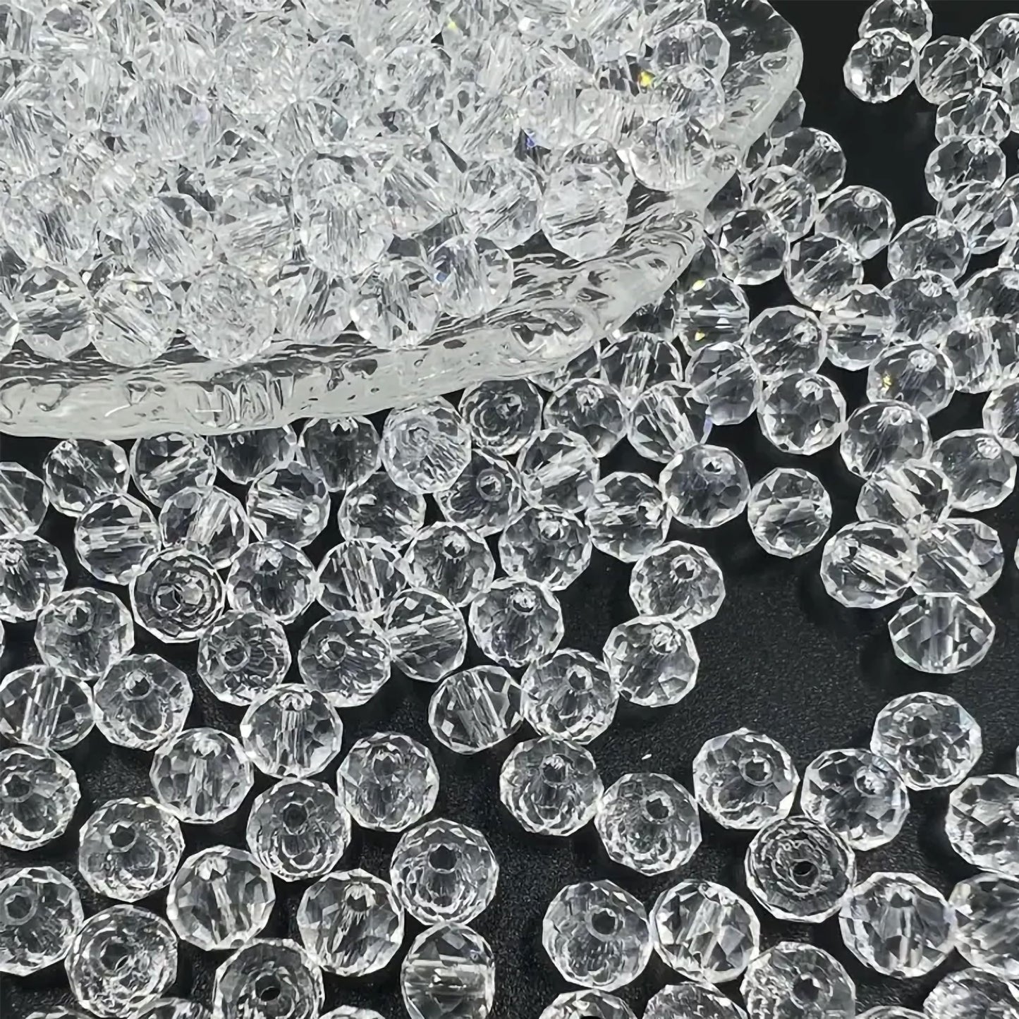 Handmade accessories can be finished with white and transparent 3mm,4mm,6mm,8mm beads for colour and texture.