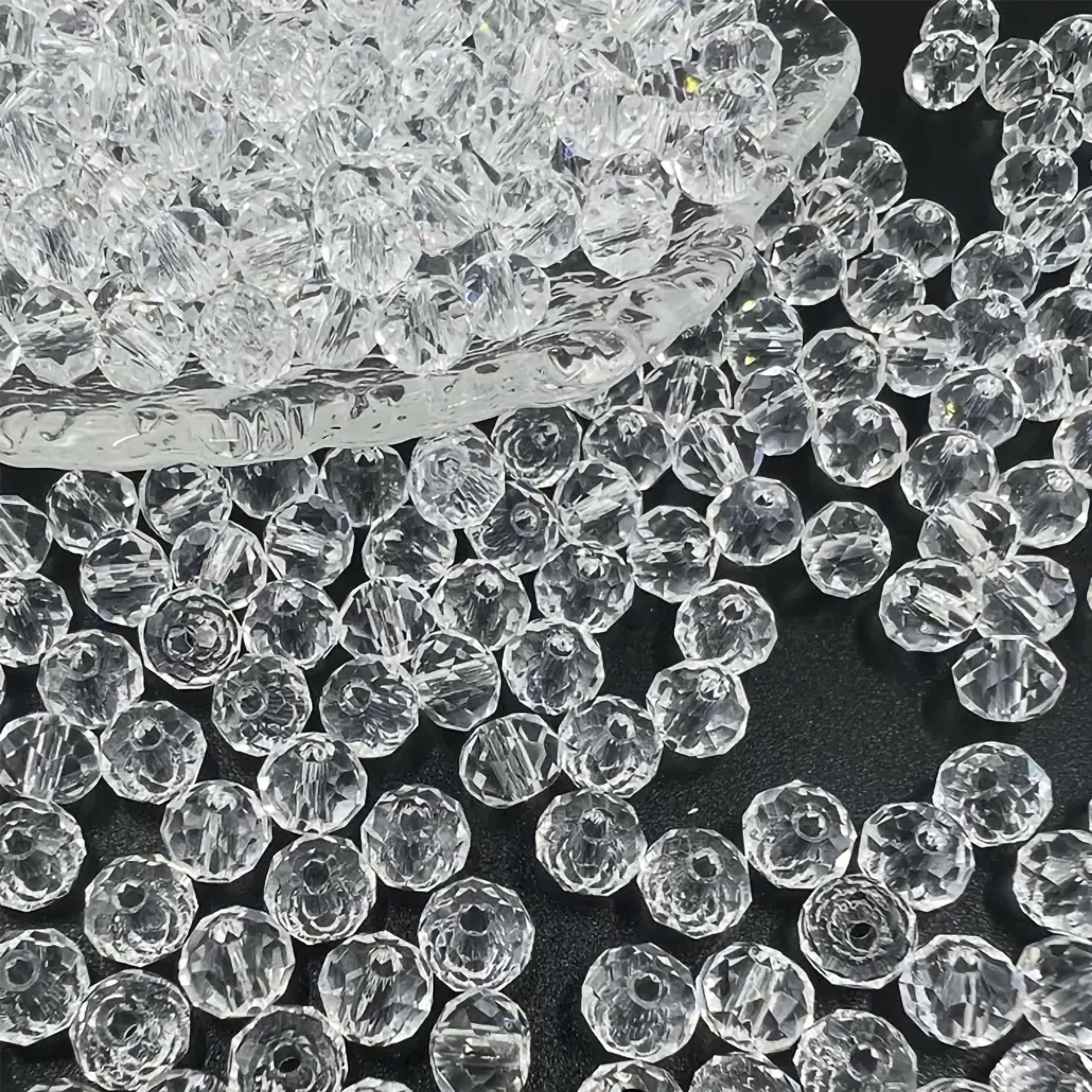 Handmade accessories can be finished with white and transparent 3mm,4mm,6mm,8mm beads for colour and texture.