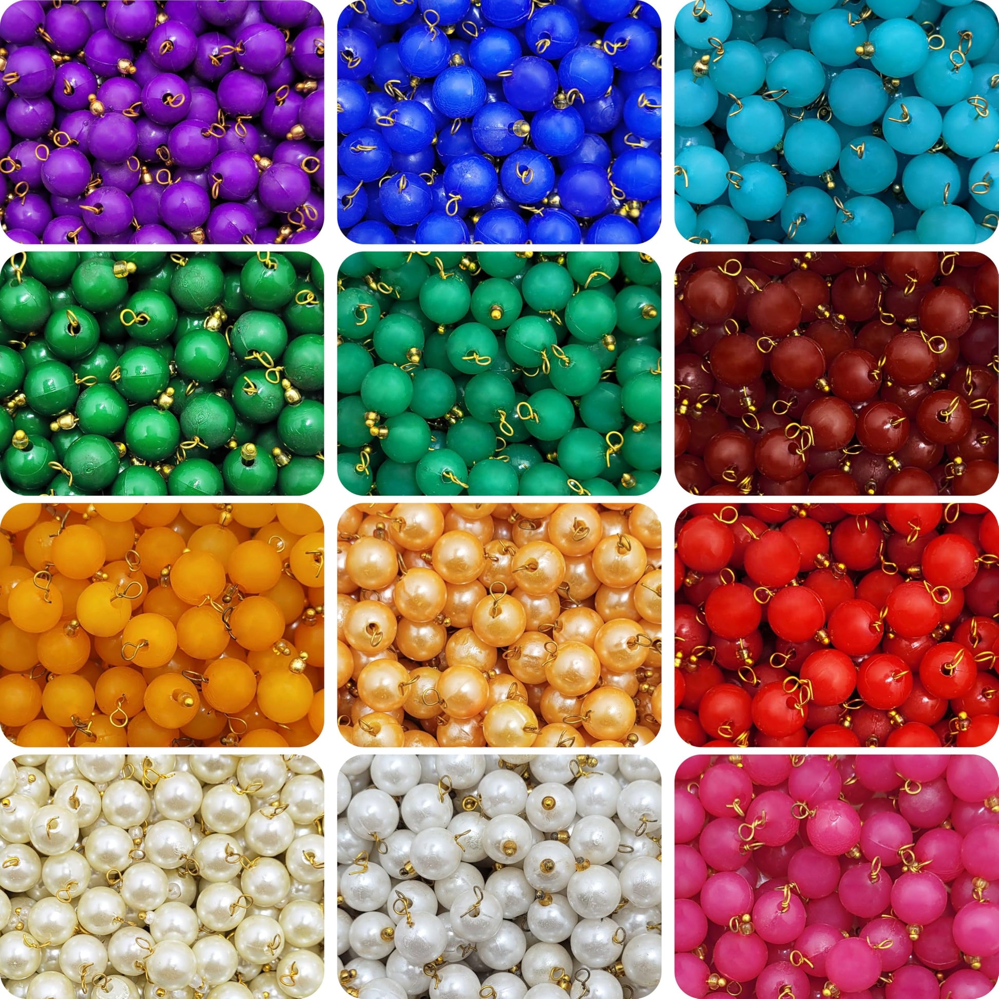 Use multicolour 8mm beads to finish necklace making with a decorative beading finish.