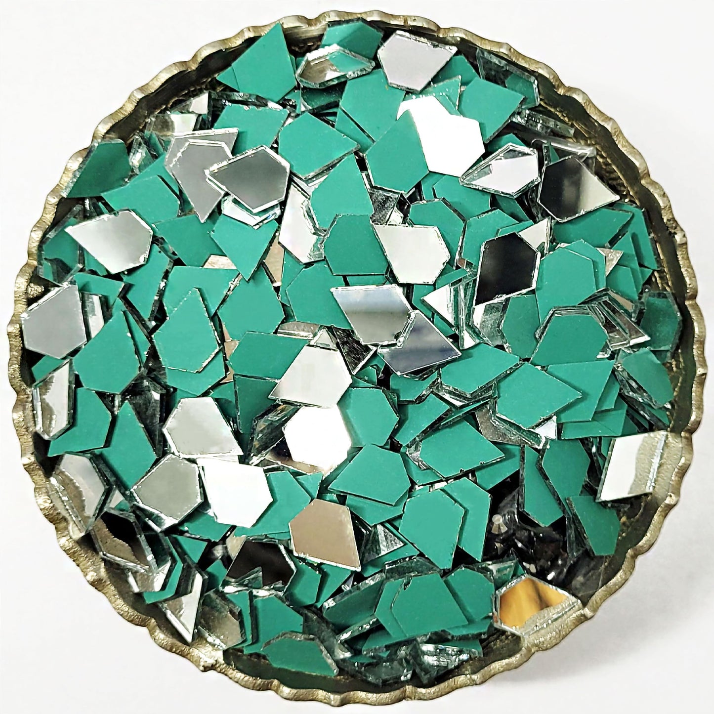 Fancy Small Glass Pieces Diamond Shape Silver for Art and. Main product image showing the full product layout.